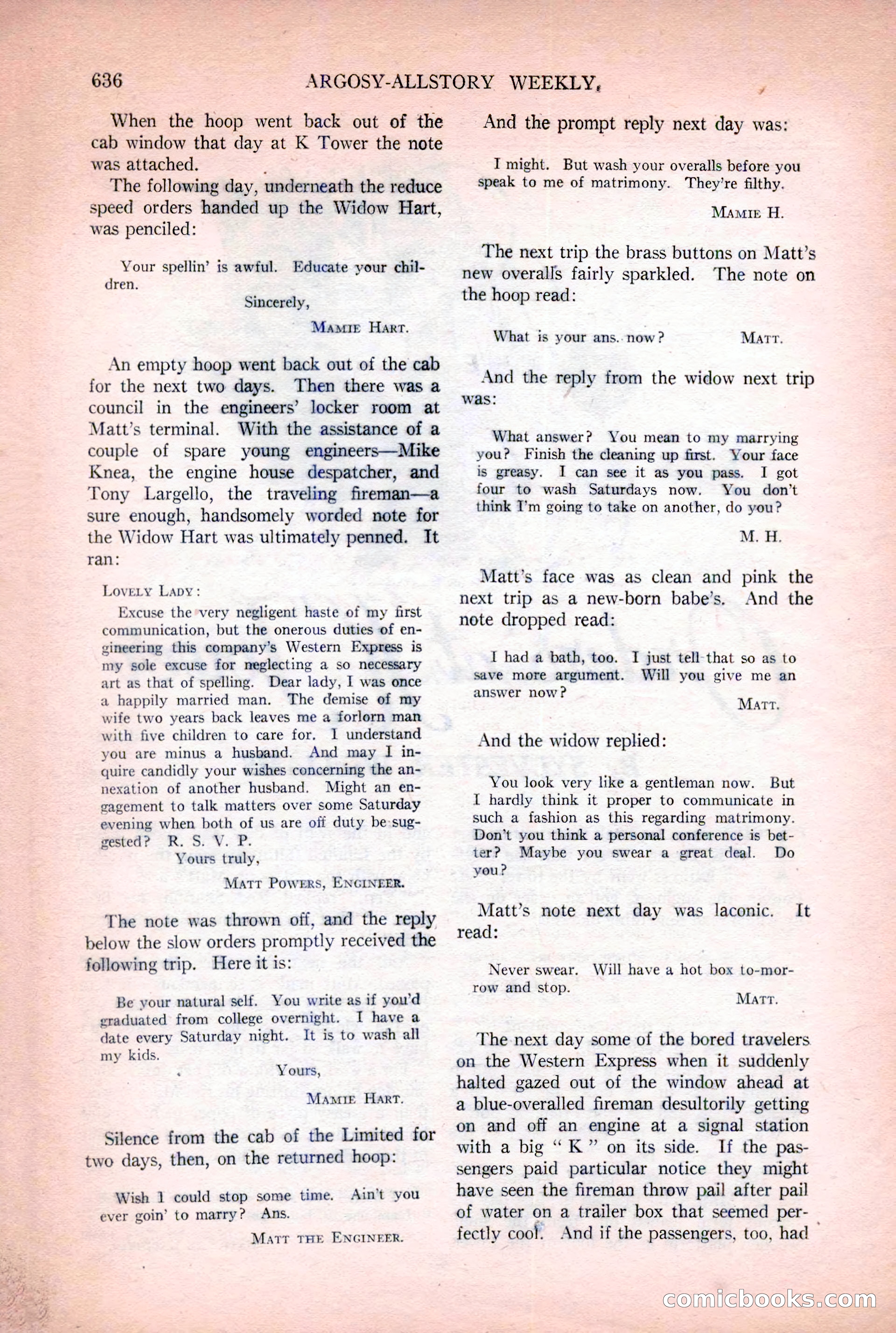 Argosy All-Story Weekly, December 2, 1922 — page 166 of 176