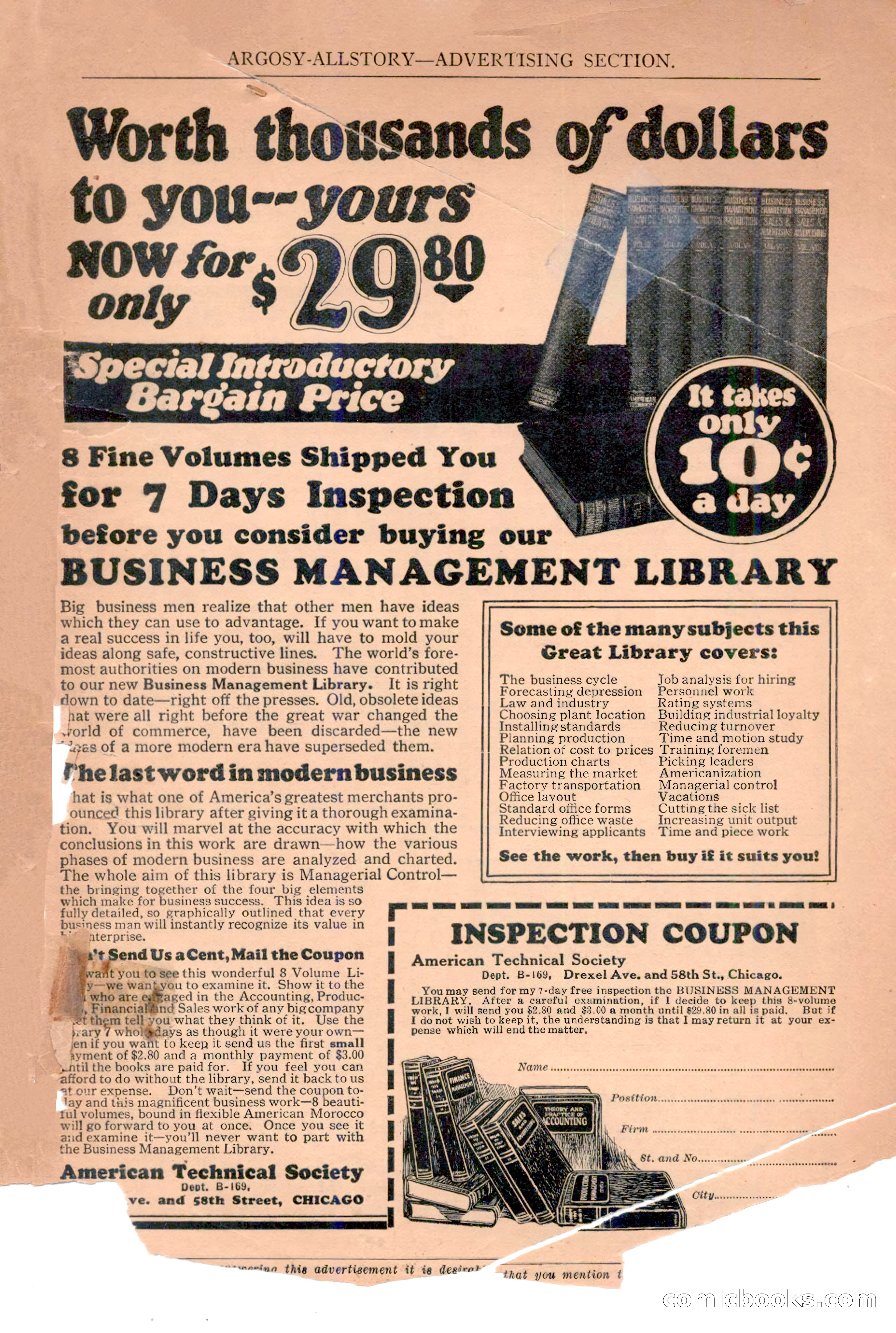 Argosy All-Story Weekly, December 2, 1922 — page 173 of 176