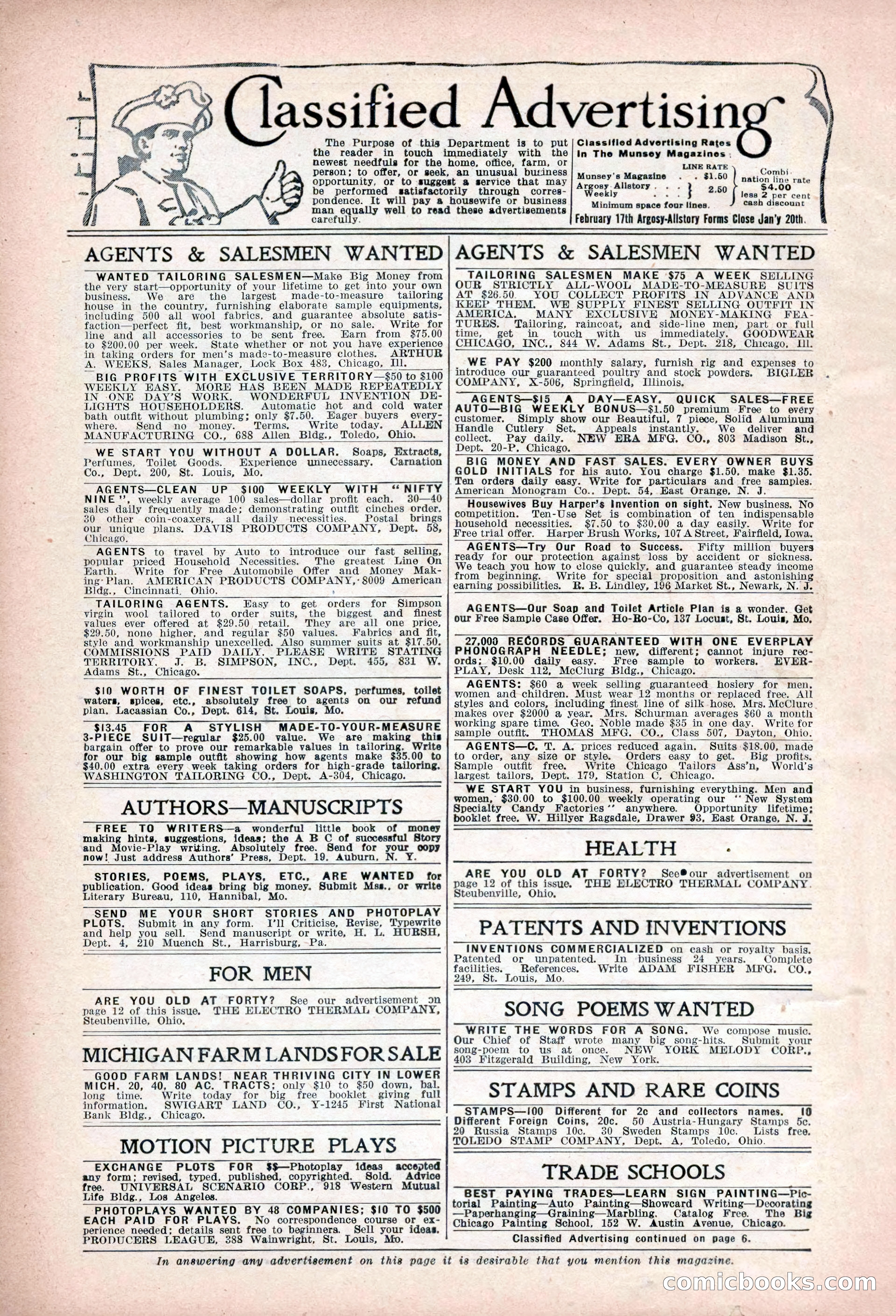 Argosy All-Story Weekly, January 13, 1923 — page 6 of 184