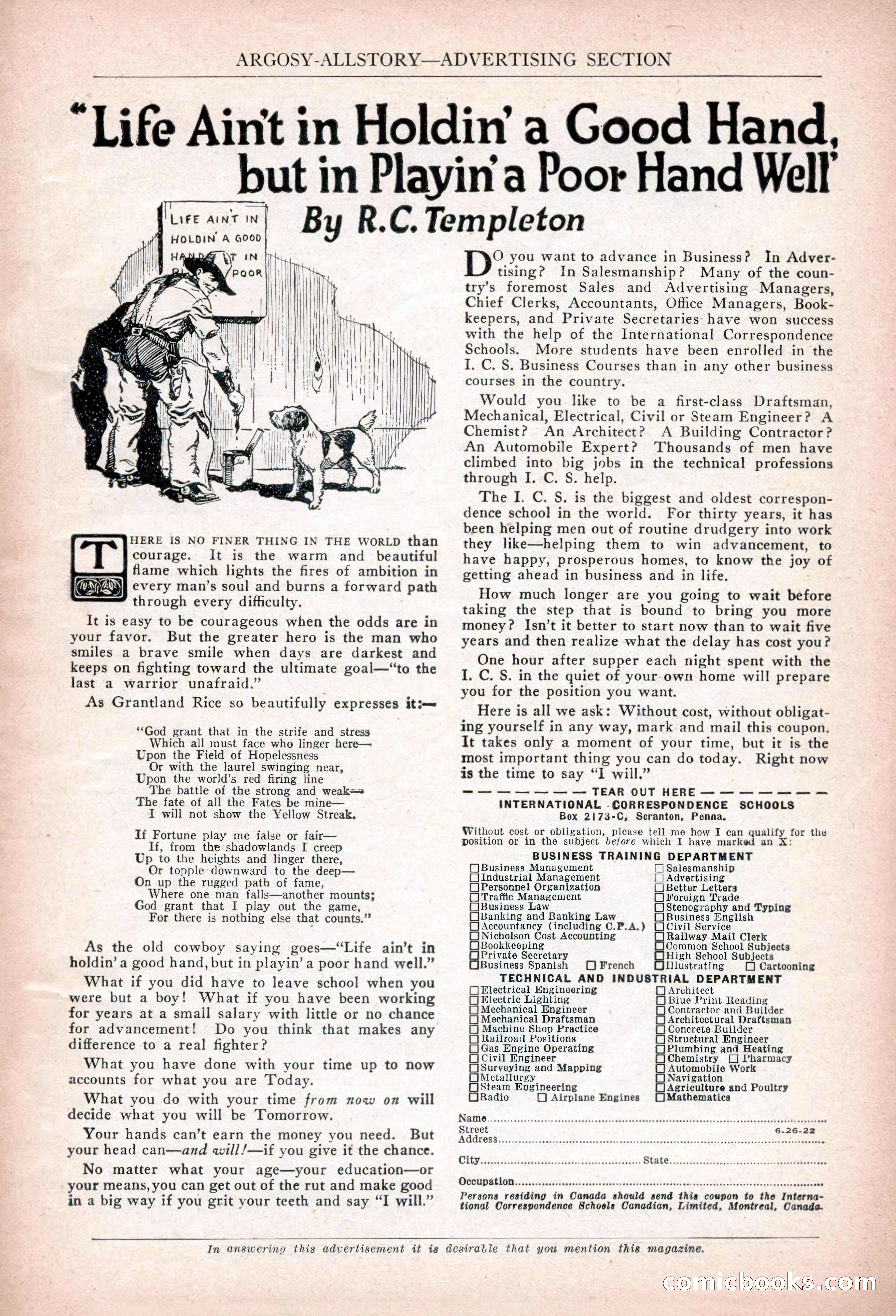 Argosy All-Story Weekly, January 13, 1923 — page 7 of 184