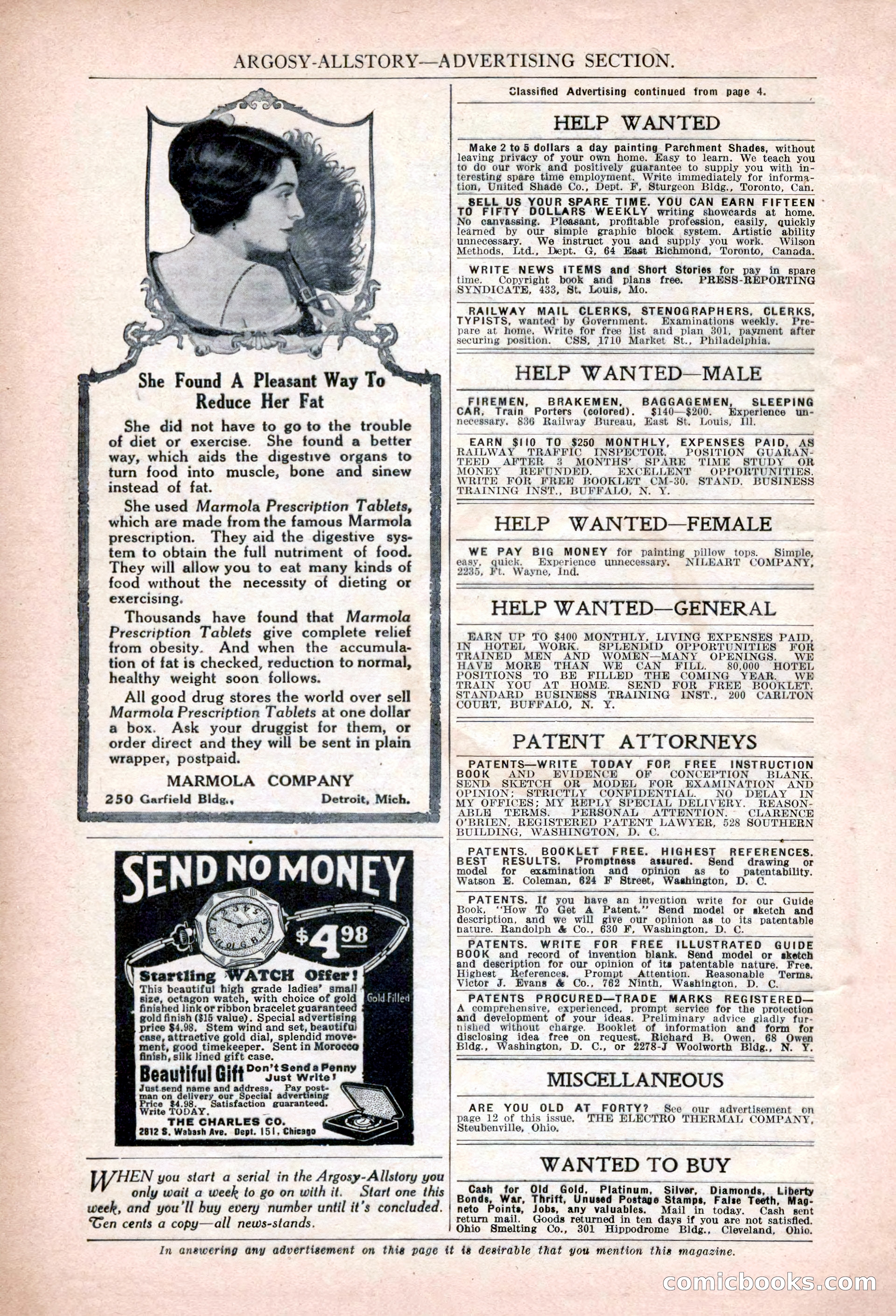 Argosy All-Story Weekly, January 13, 1923 — page 8 of 184