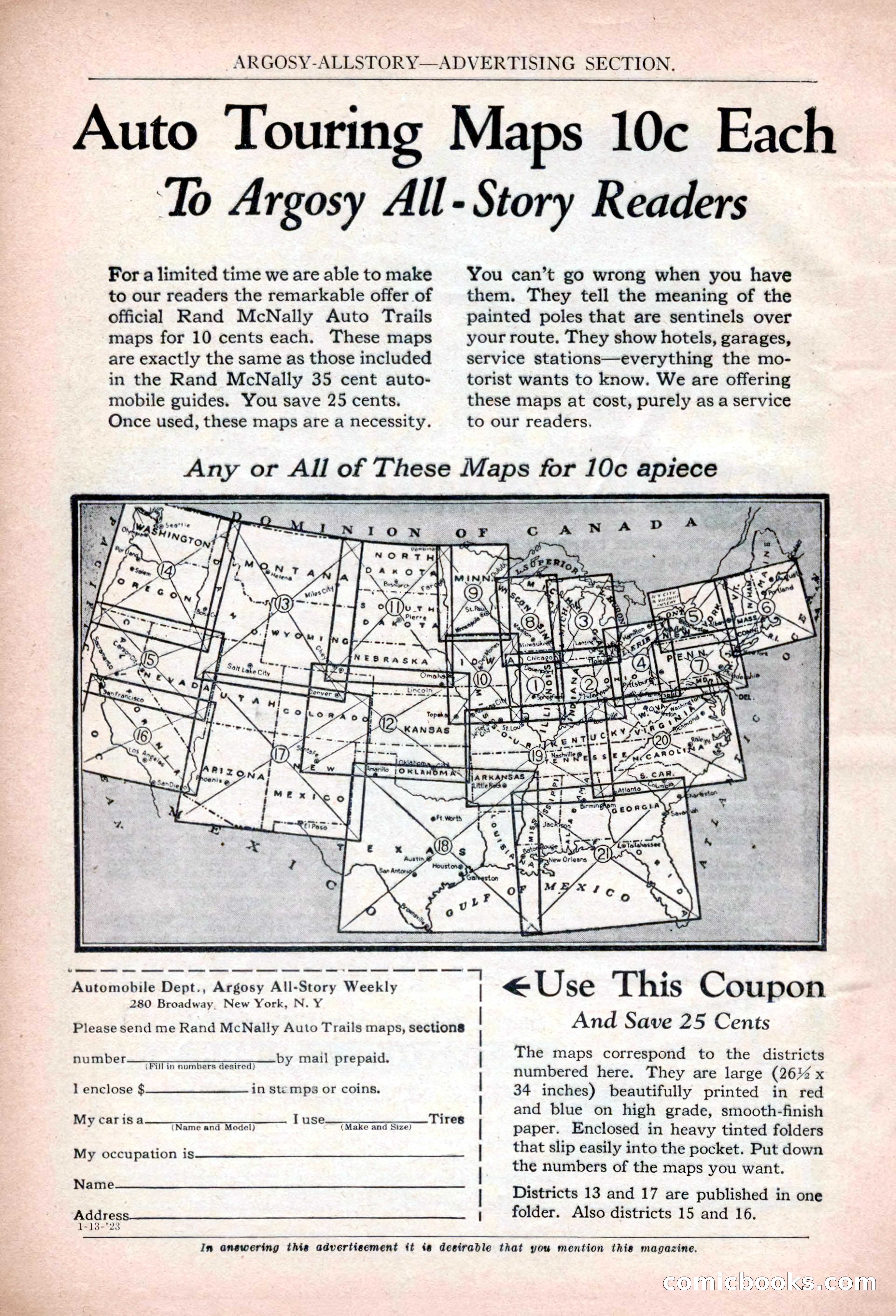Argosy All-Story Weekly, January 13, 1923 — page 10 of 184