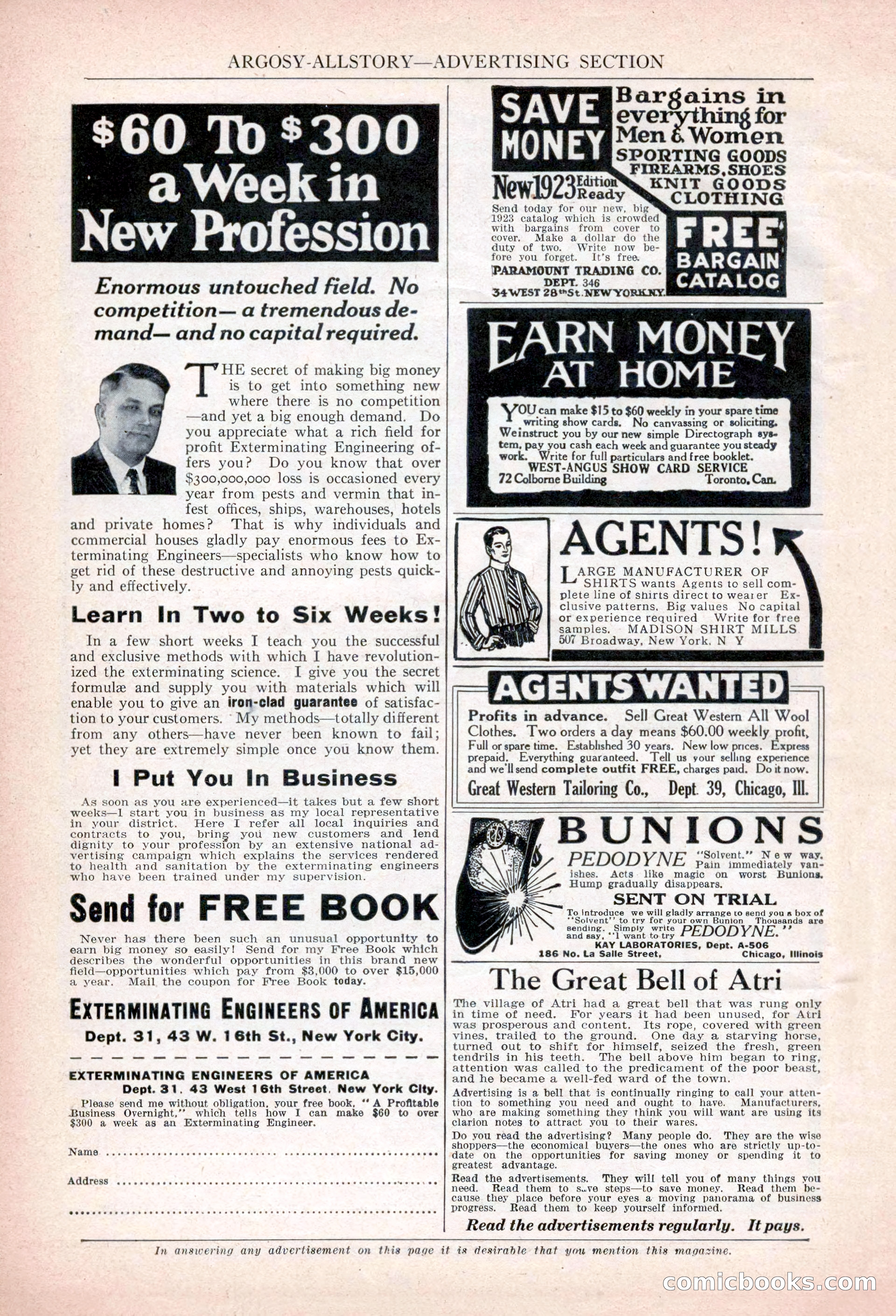 Argosy All-Story Weekly, January 13, 1923 — page 12 of 184