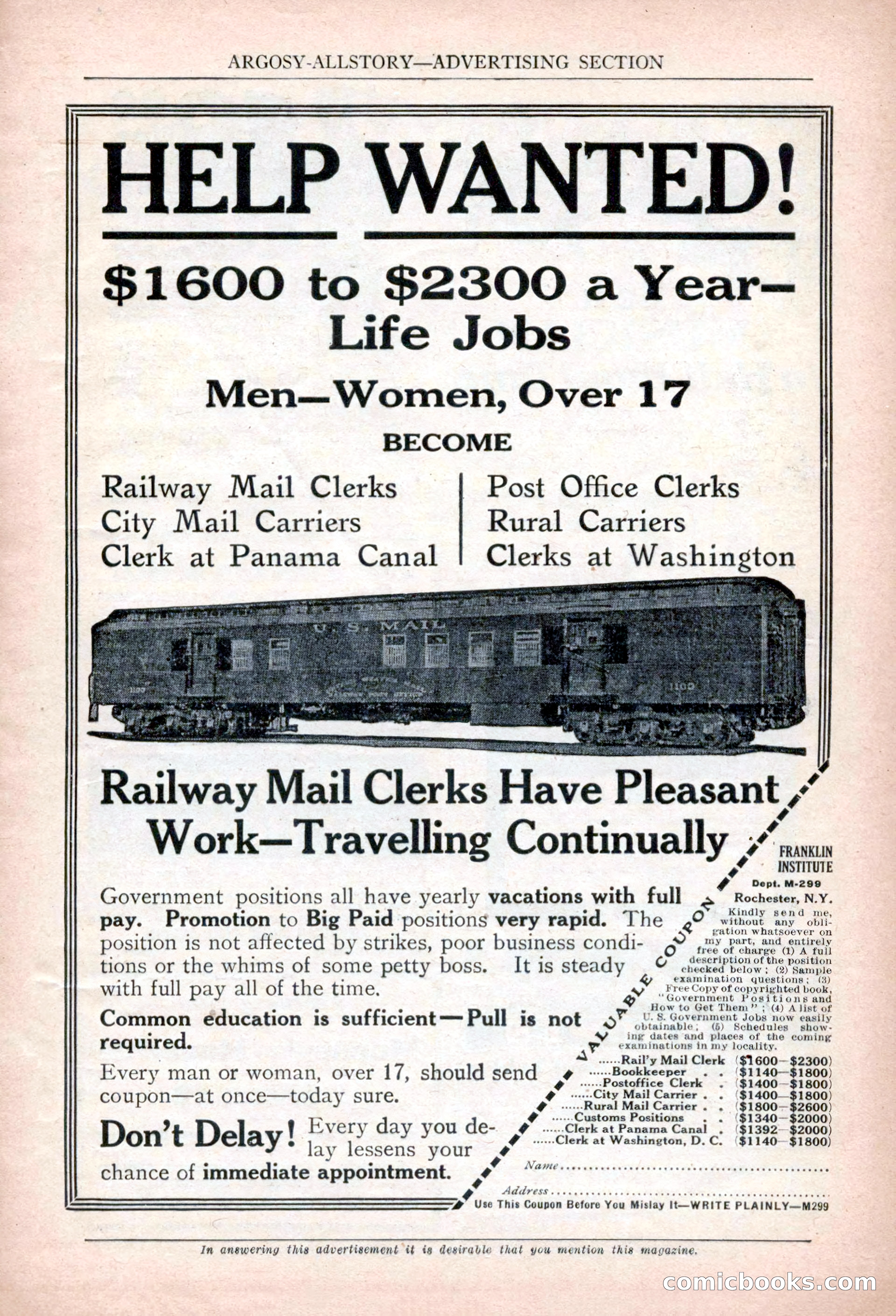 Argosy All-Story Weekly, January 13, 1923 — page 13 of 184