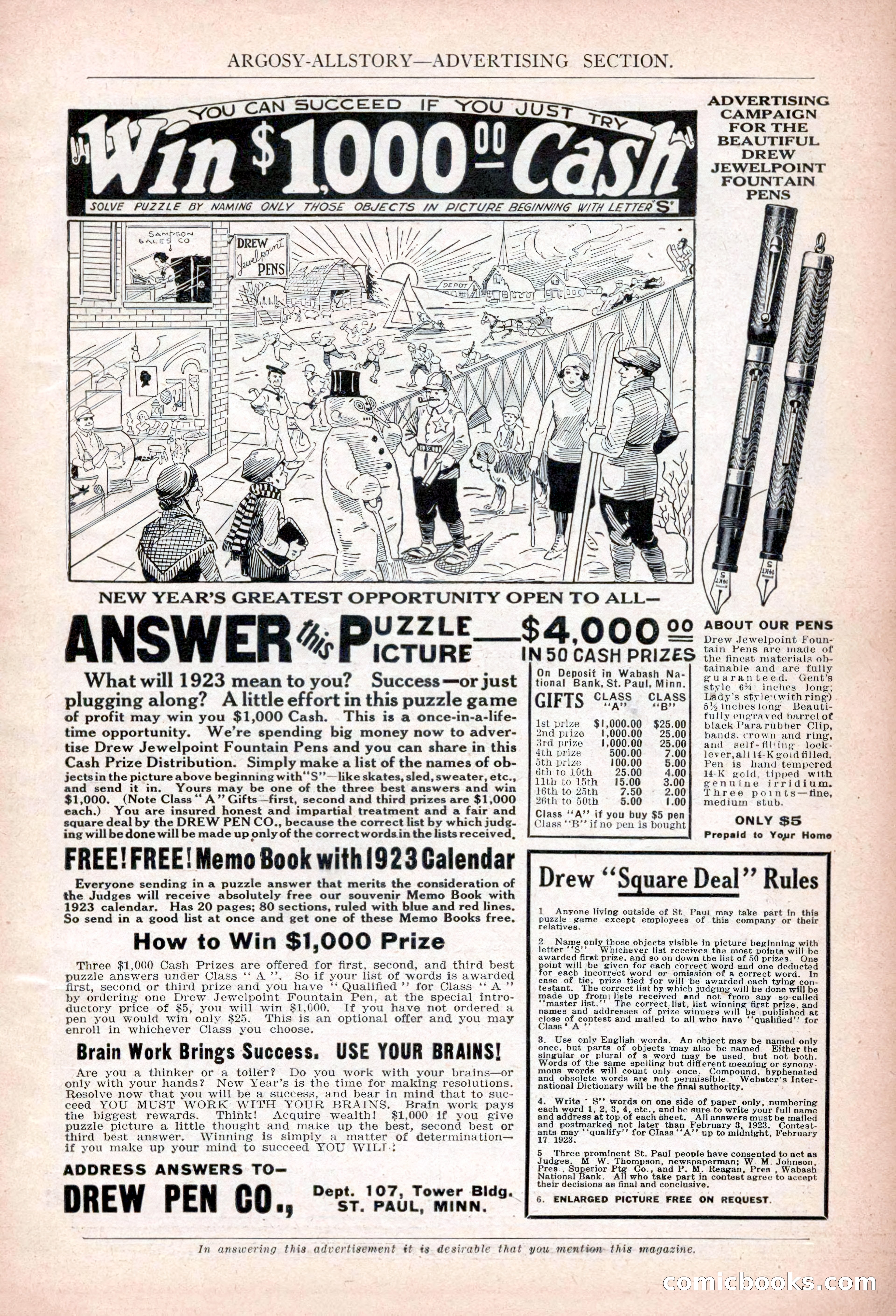Argosy All-Story Weekly, January 13, 1923 — page 15 of 184