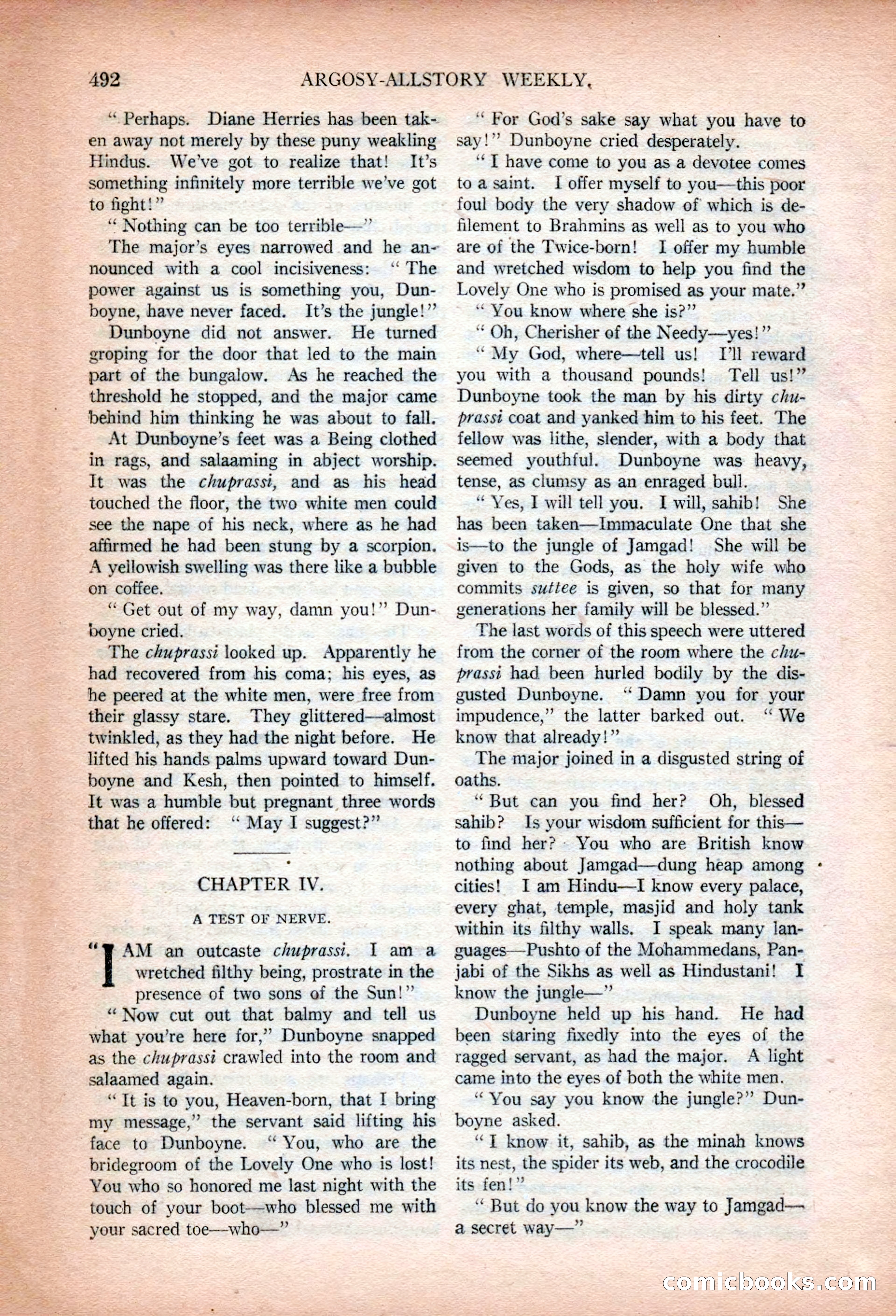Argosy All-Story Weekly, January 13, 1923 — page 30 of 184