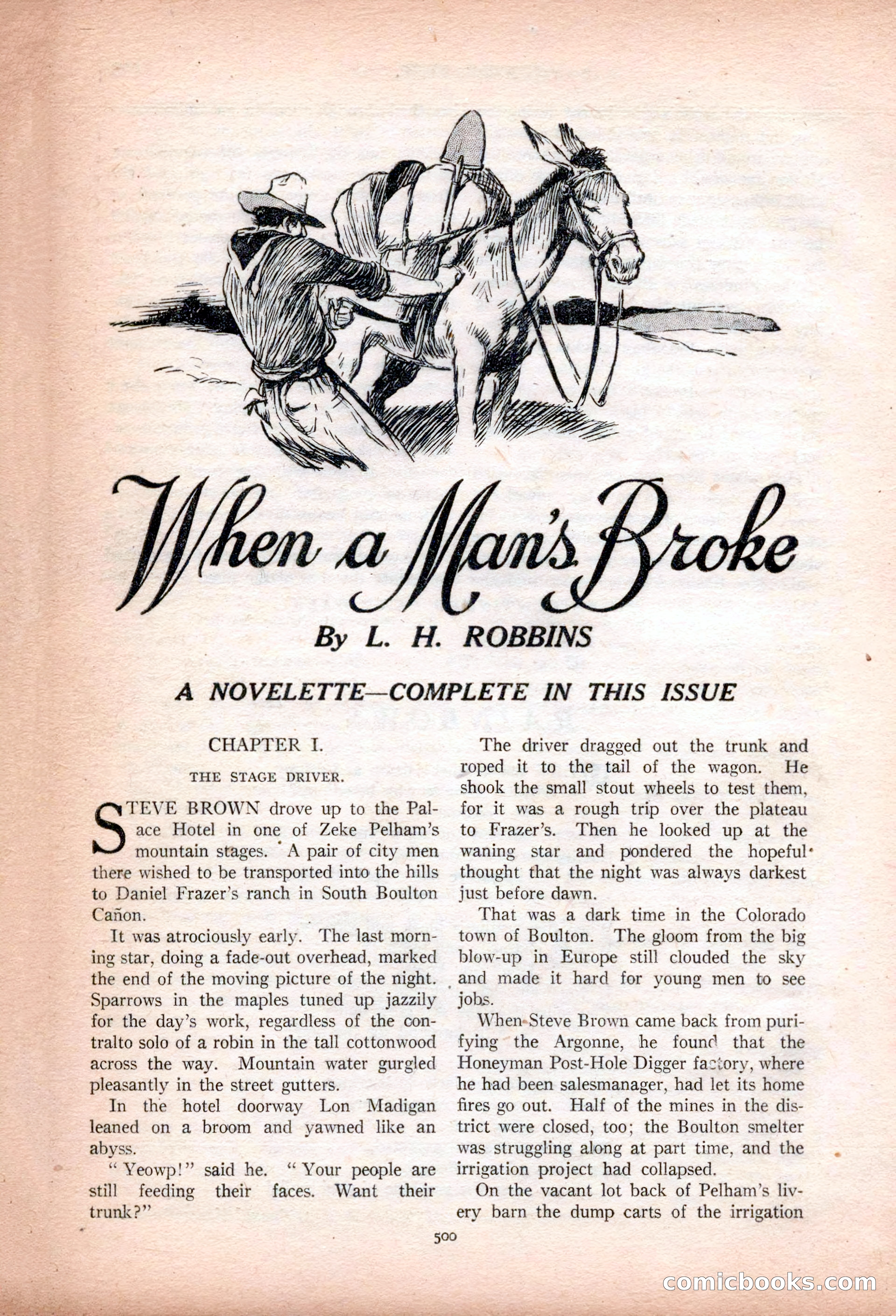 Argosy All-Story Weekly, January 13, 1923 — page 38 of 184