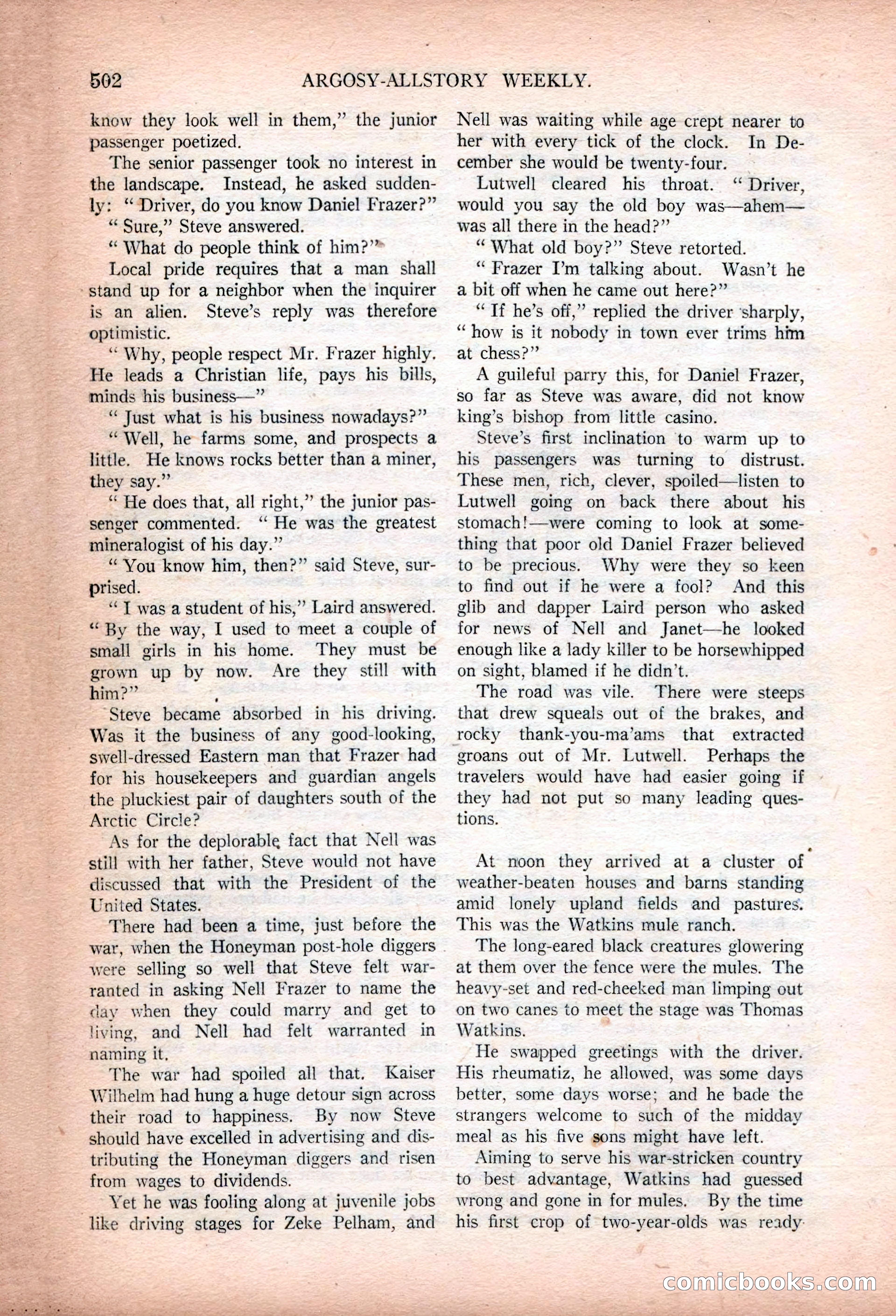 Argosy All-Story Weekly, January 13, 1923 — page 40 of 184