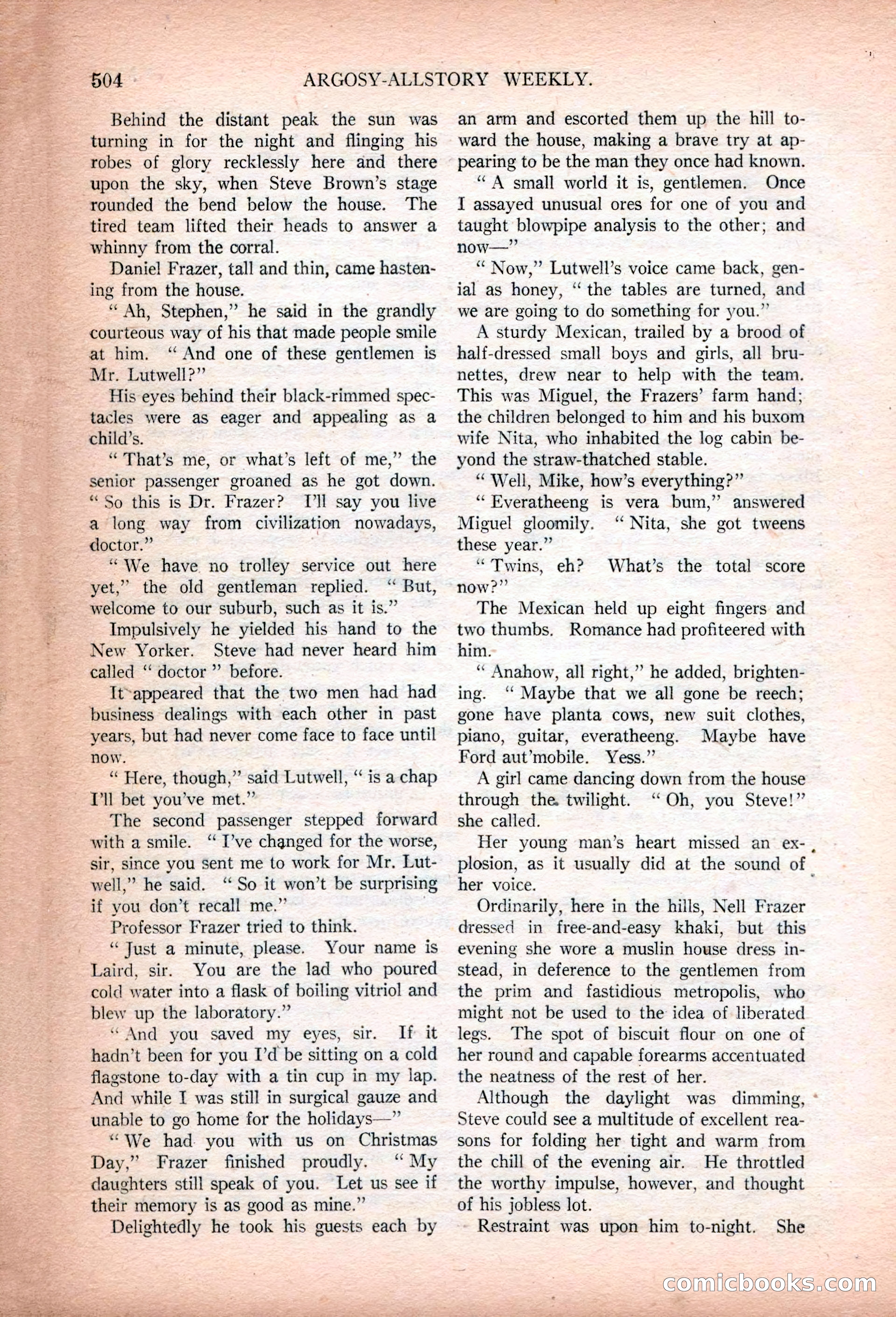 Argosy All-Story Weekly, January 13, 1923 — page 42 of 184