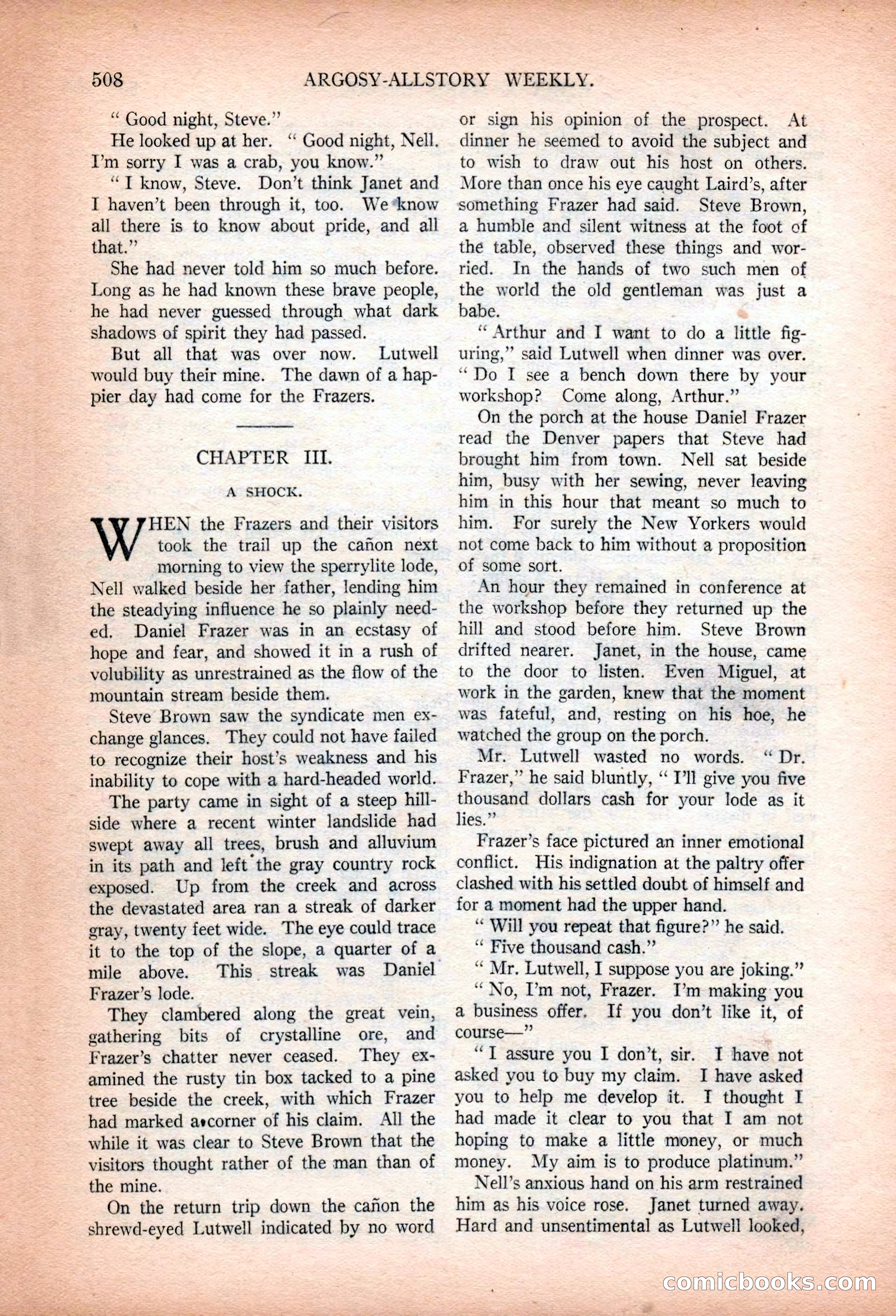 Argosy All-Story Weekly, January 13, 1923 — page 46 of 184