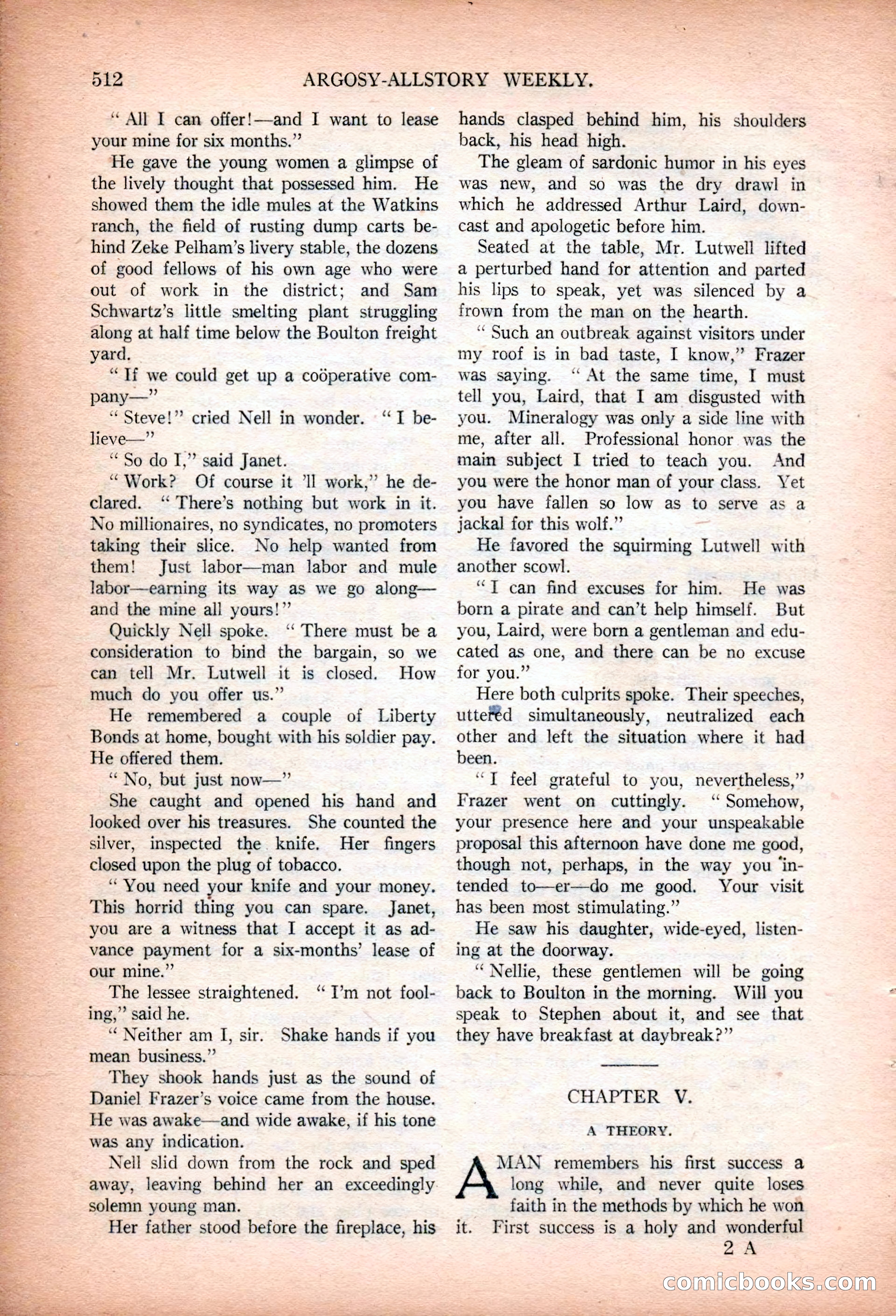 Argosy All-Story Weekly, January 13, 1923 — page 50 of 184