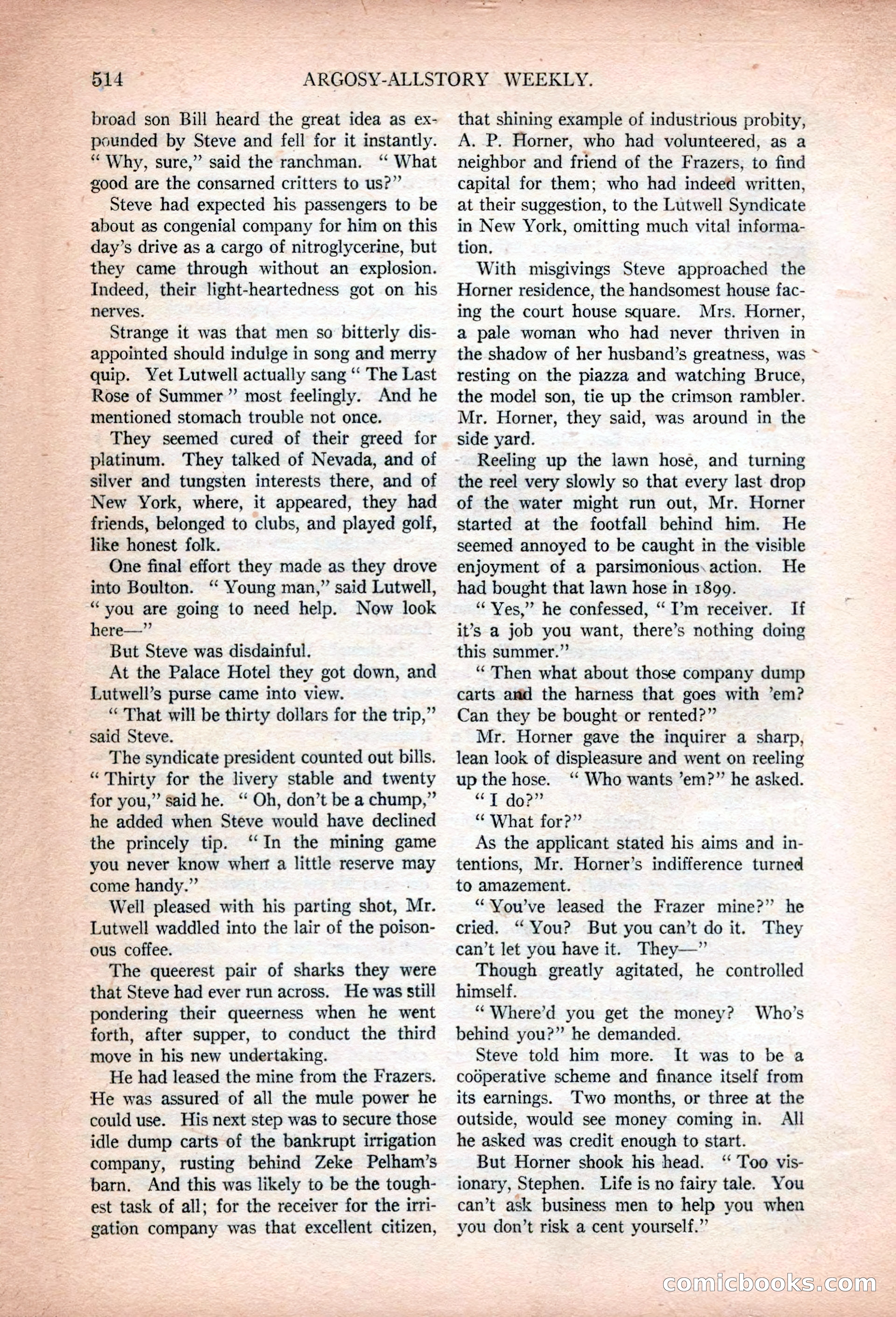 Argosy All-Story Weekly, January 13, 1923 — page 52 of 184