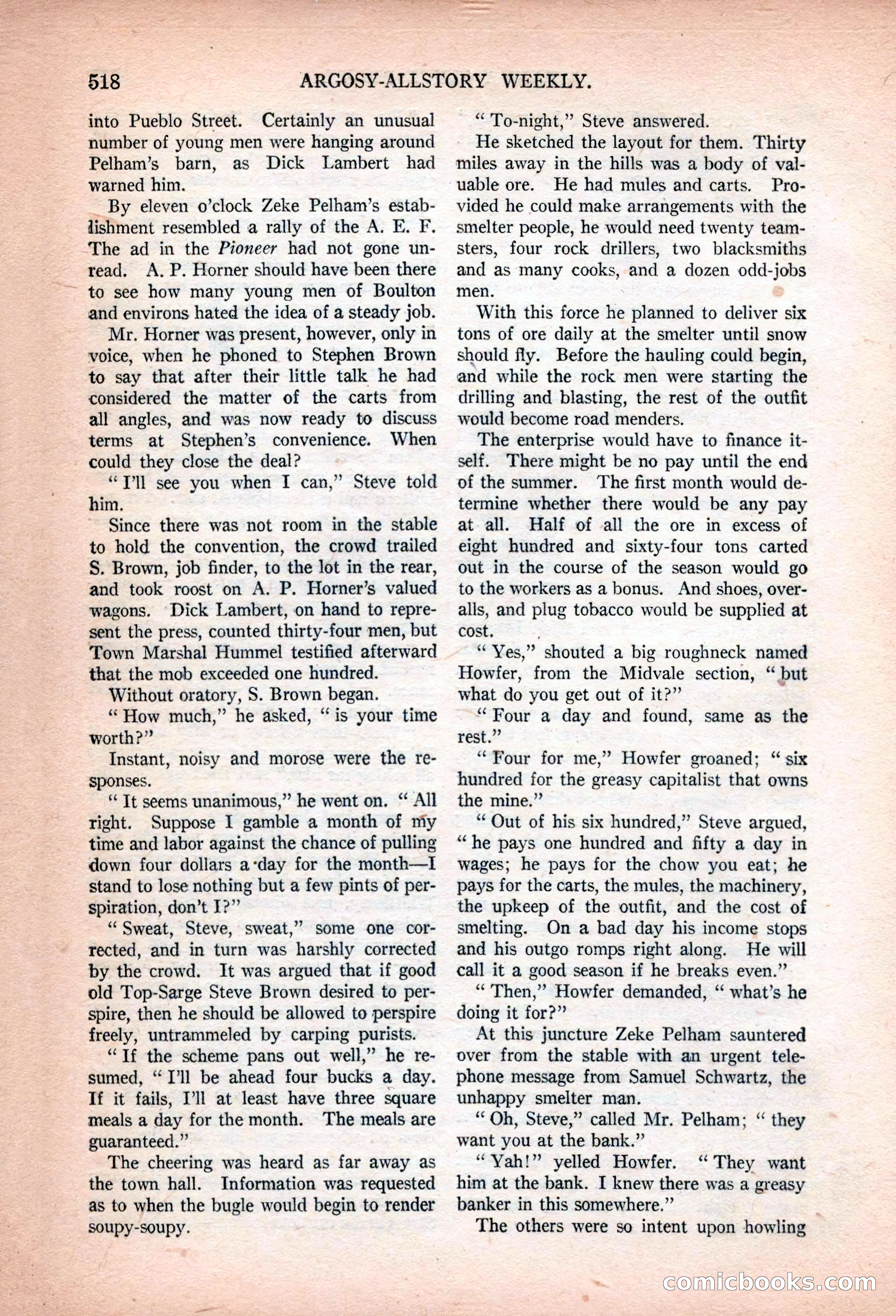 Argosy All-Story Weekly, January 13, 1923 — page 56 of 184