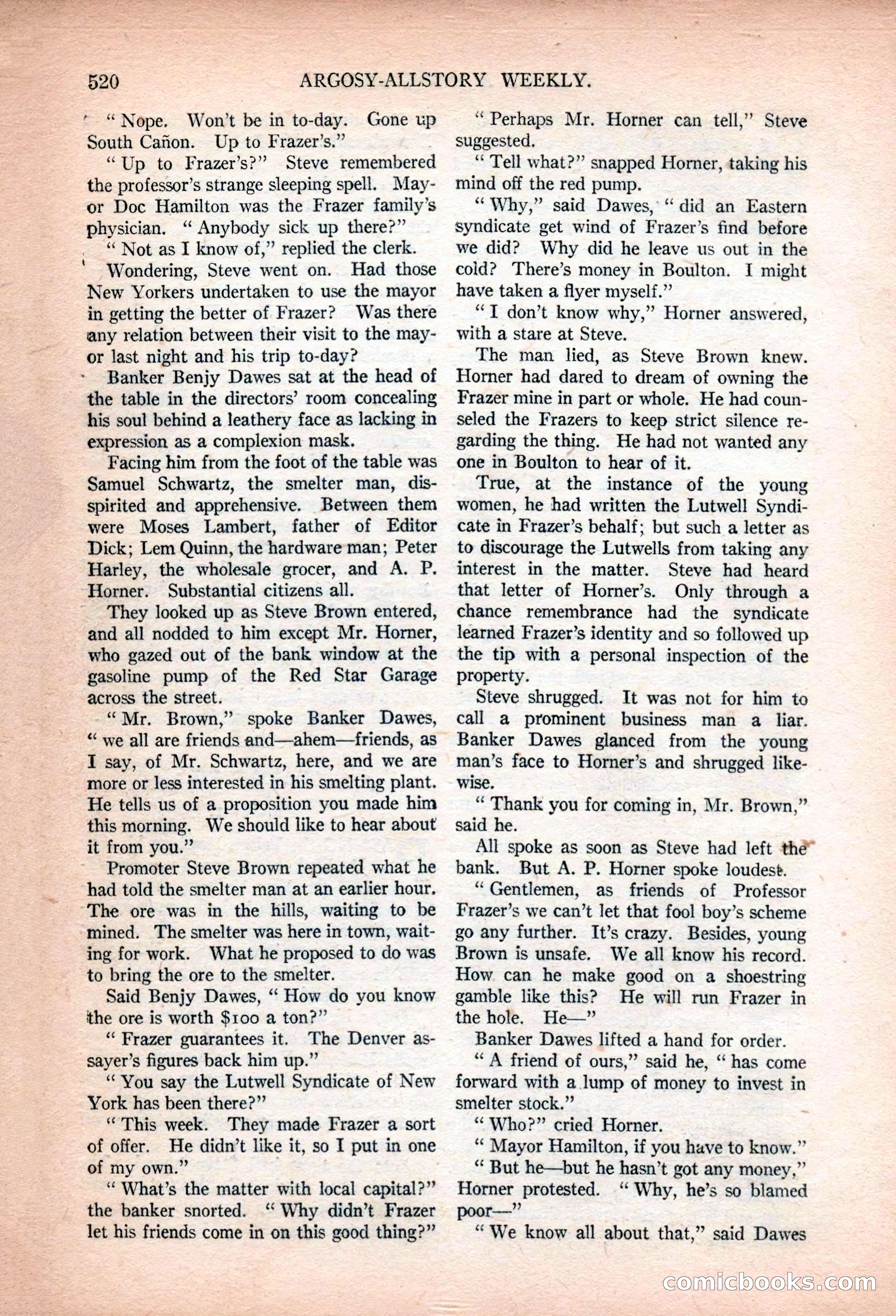 Argosy All-Story Weekly, January 13, 1923 — page 58 of 184