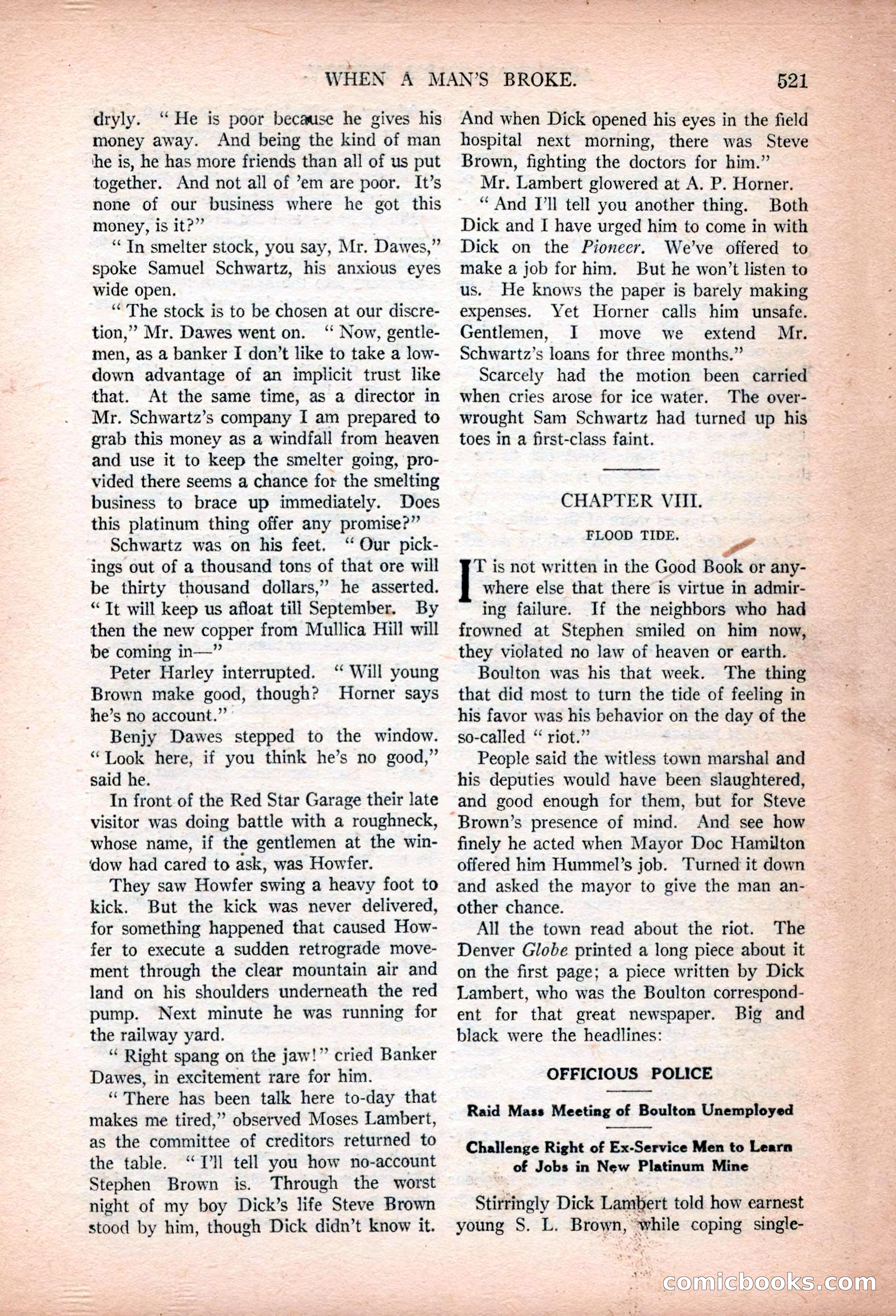 Argosy All-Story Weekly, January 13, 1923 — page 59 of 184