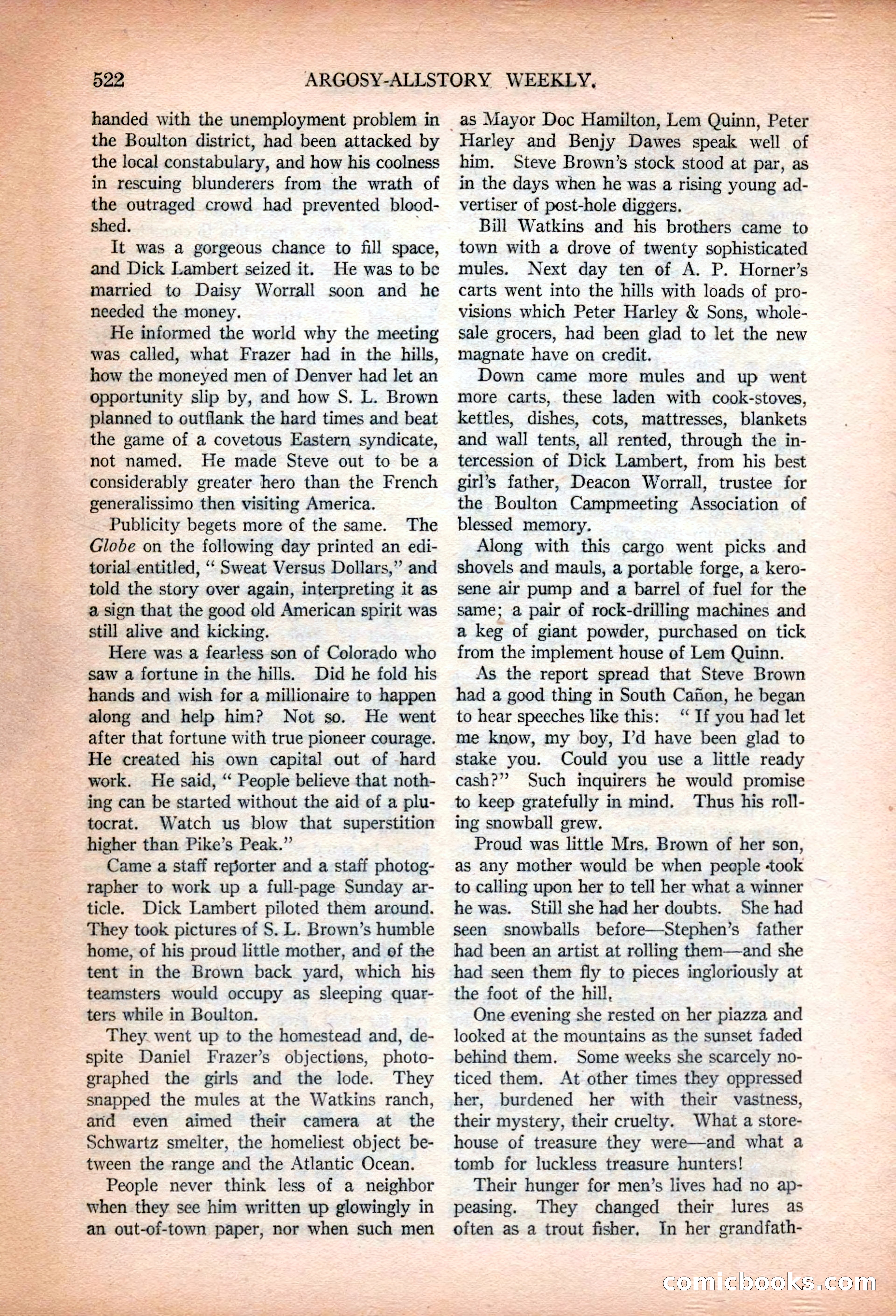 Argosy All-Story Weekly, January 13, 1923 — page 60 of 184