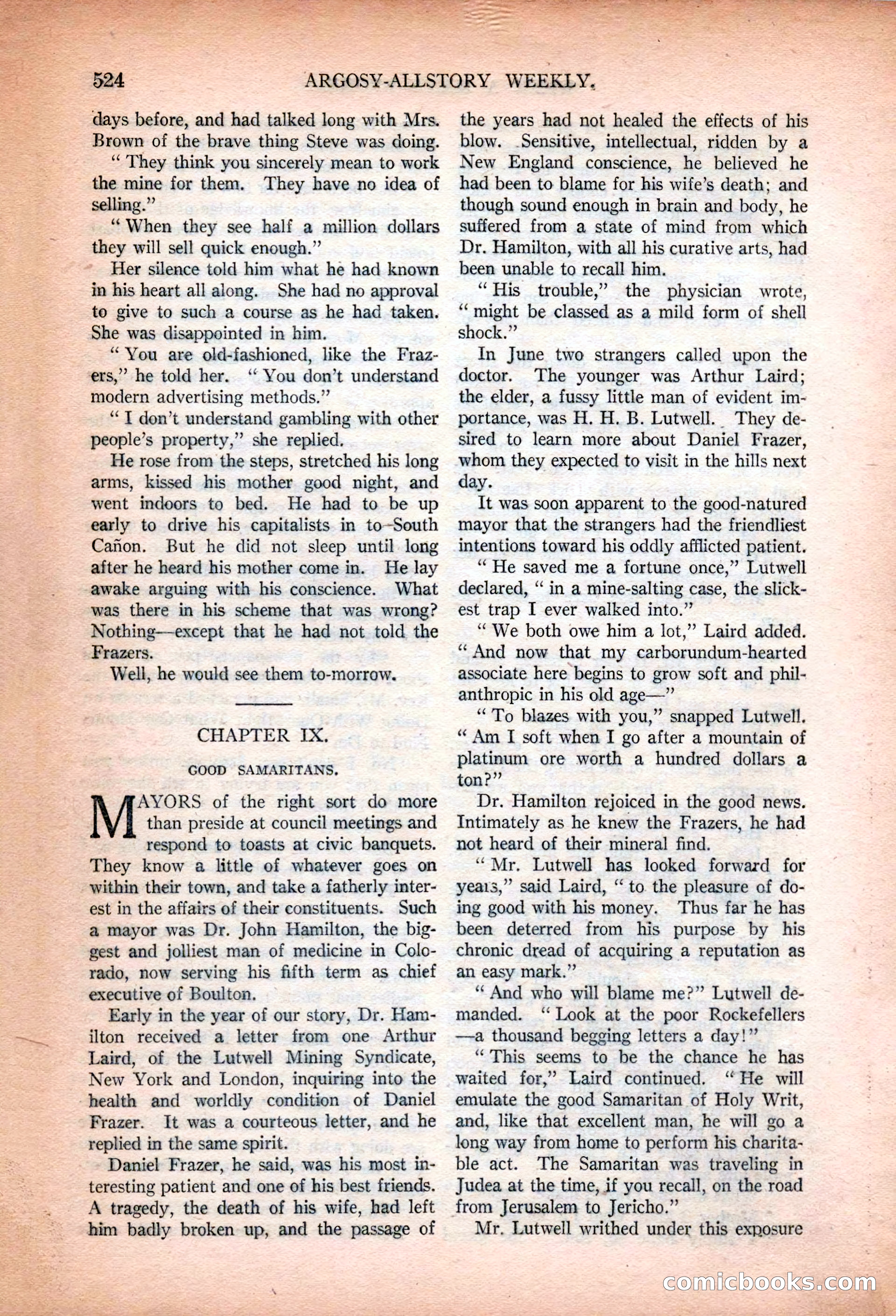 Argosy All-Story Weekly, January 13, 1923 — page 62 of 184
