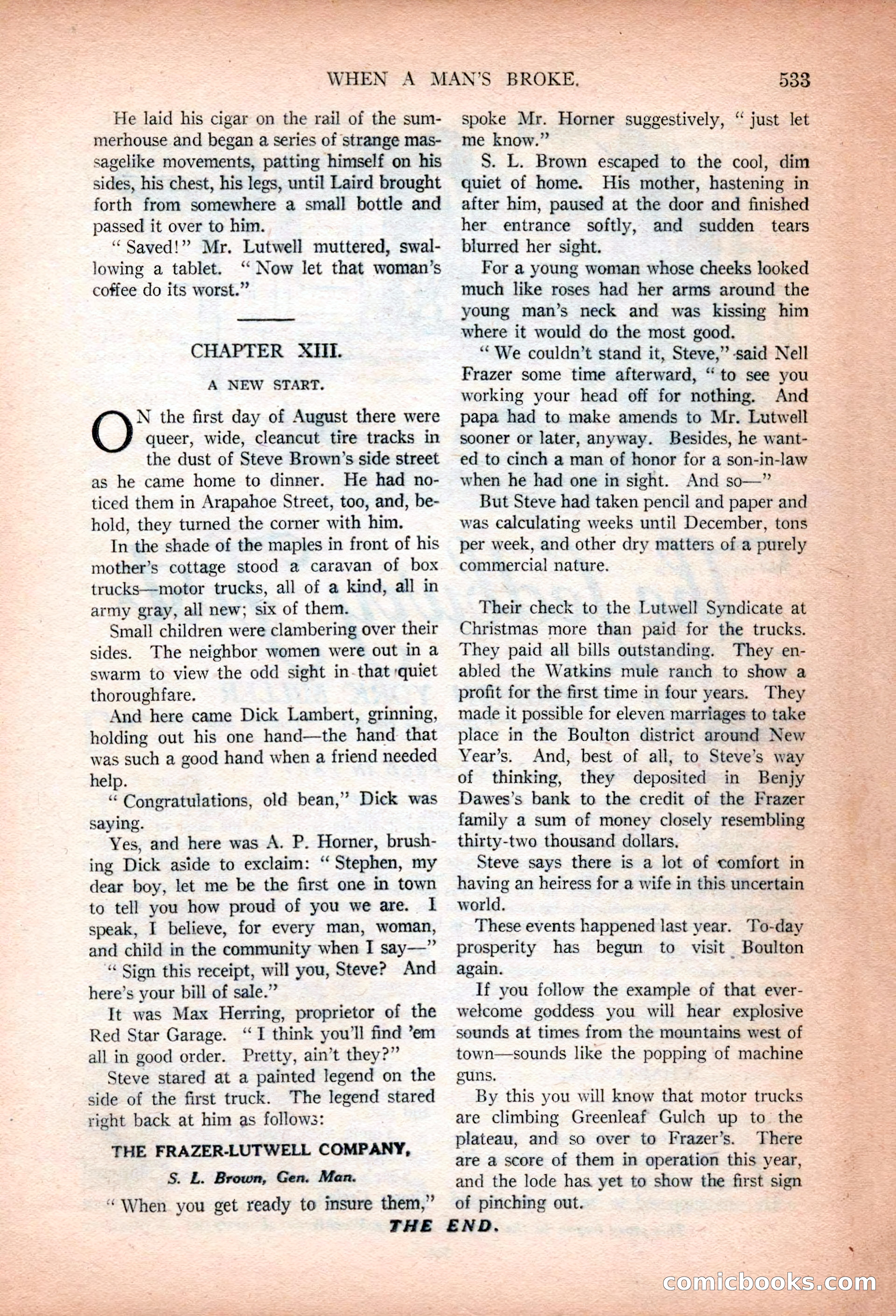 Argosy All-Story Weekly, January 13, 1923 — page 71 of 184