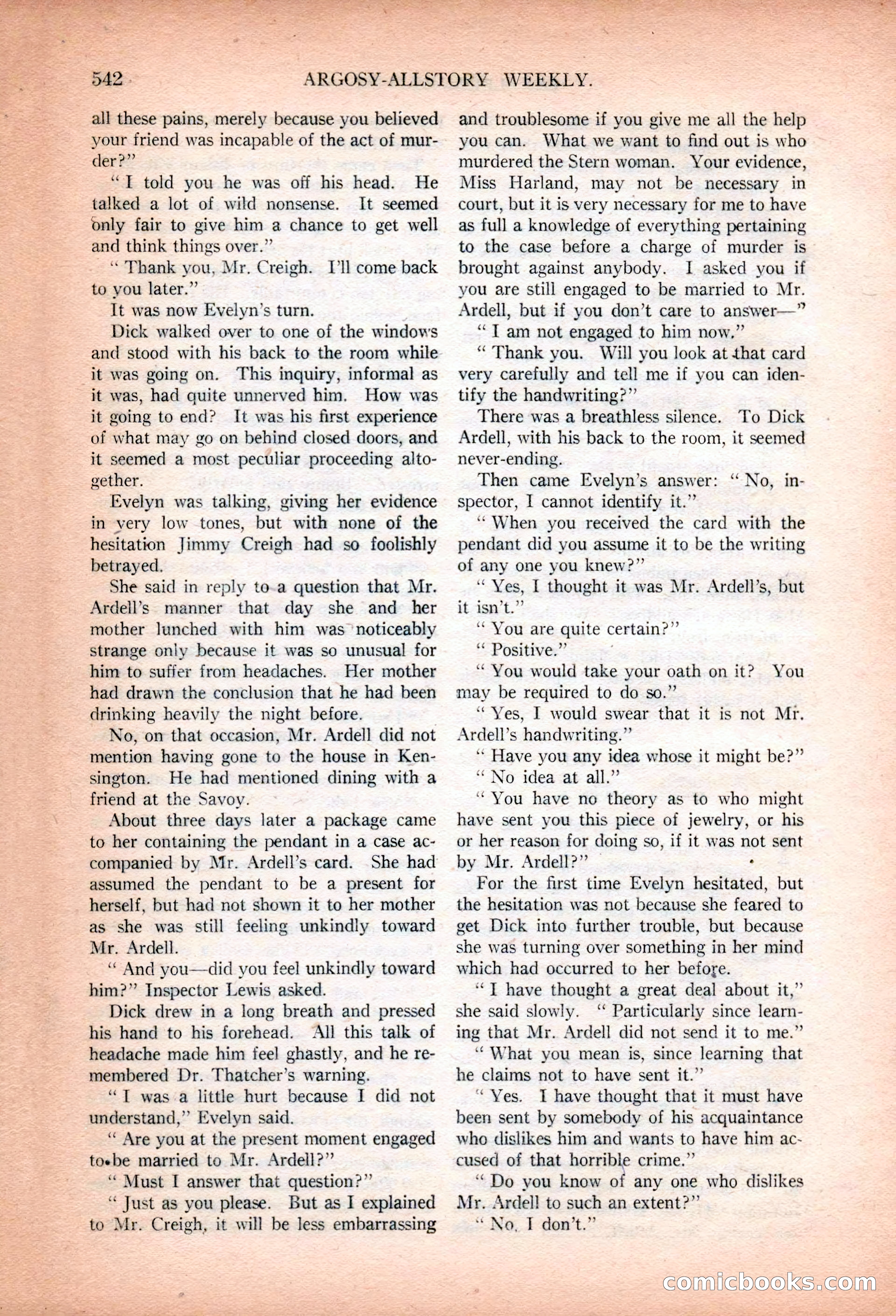 Argosy All-Story Weekly, January 13, 1923 — page 80 of 184