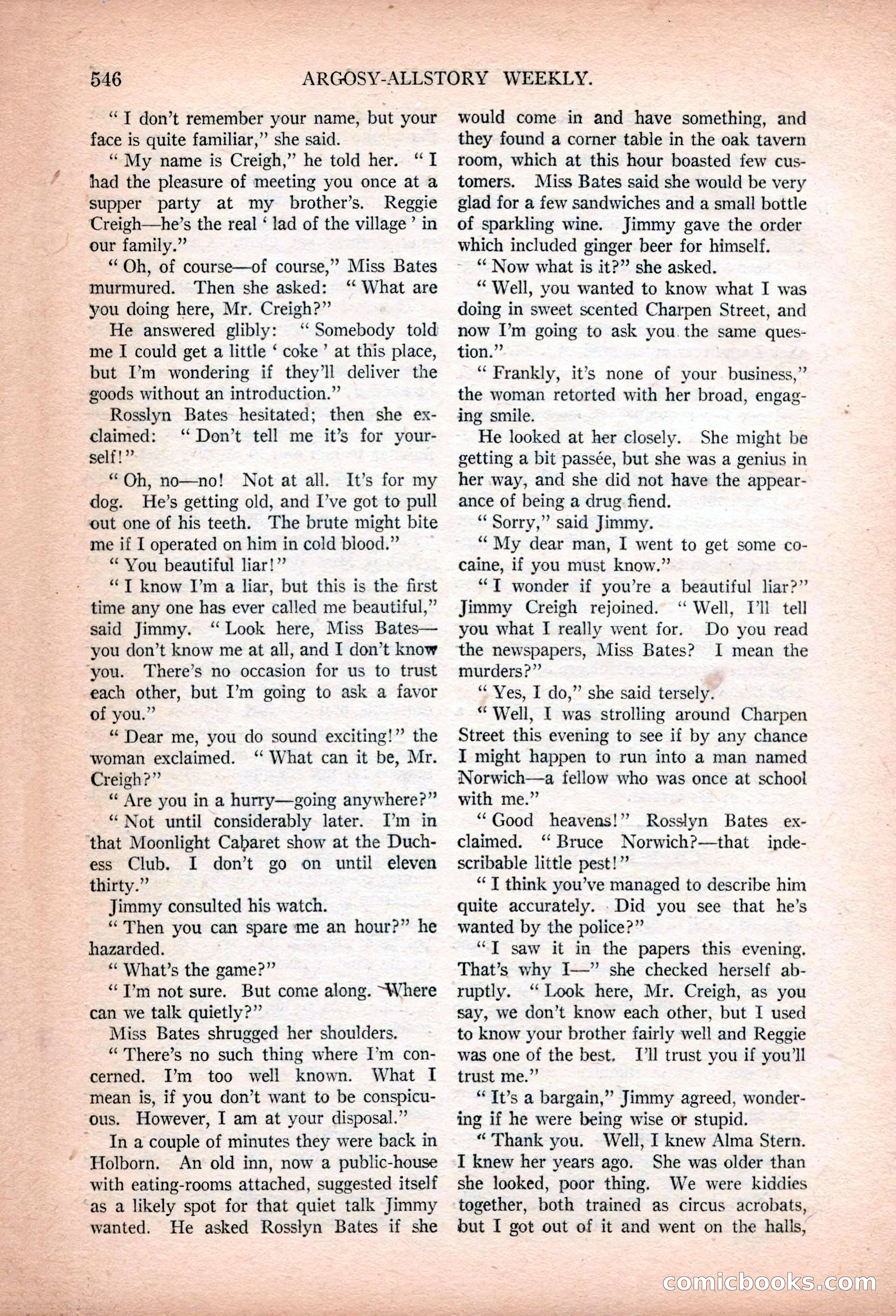 Argosy All-Story Weekly, January 13, 1923 — page 84 of 184