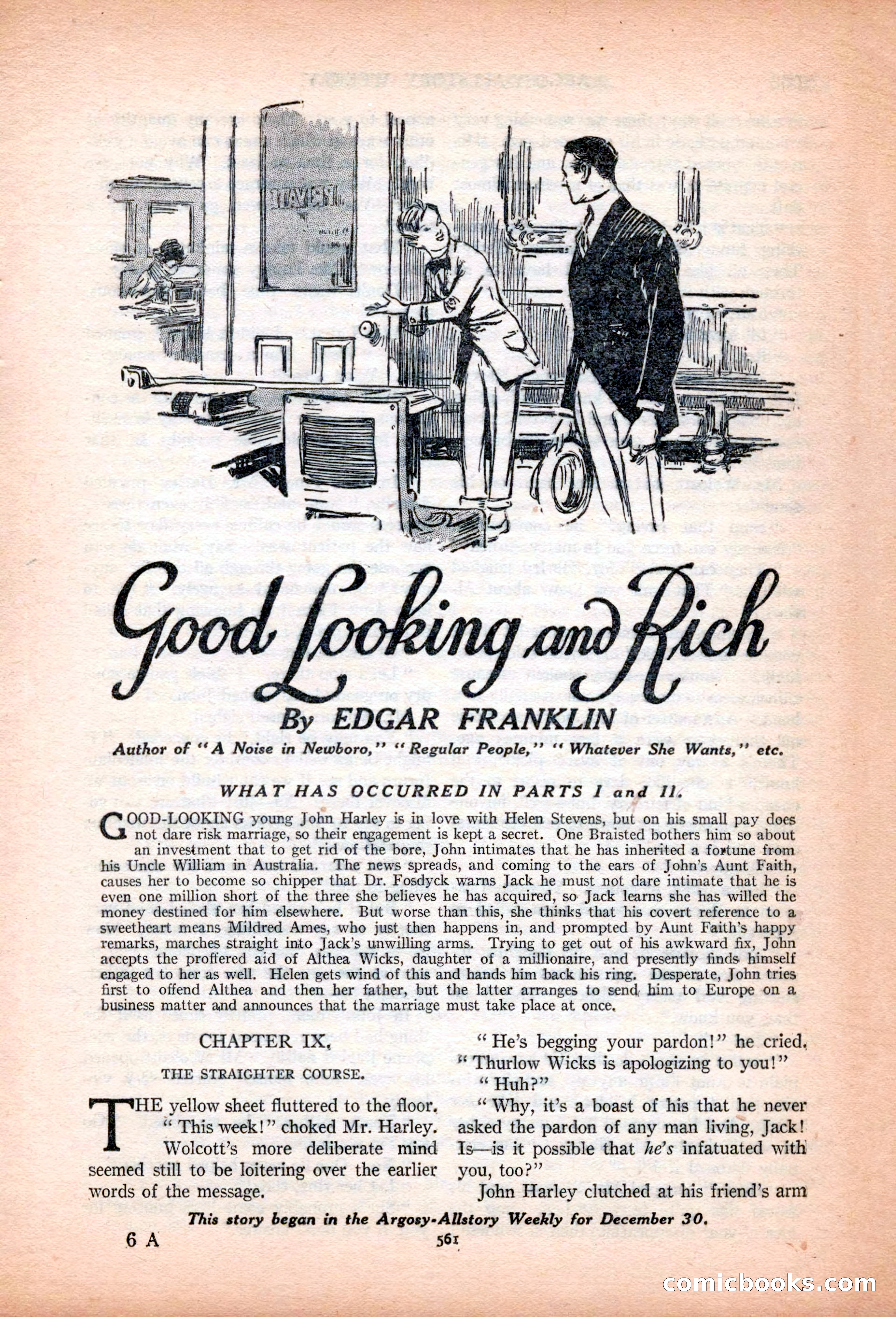 Argosy All-Story Weekly, January 13, 1923 — page 99 of 184
