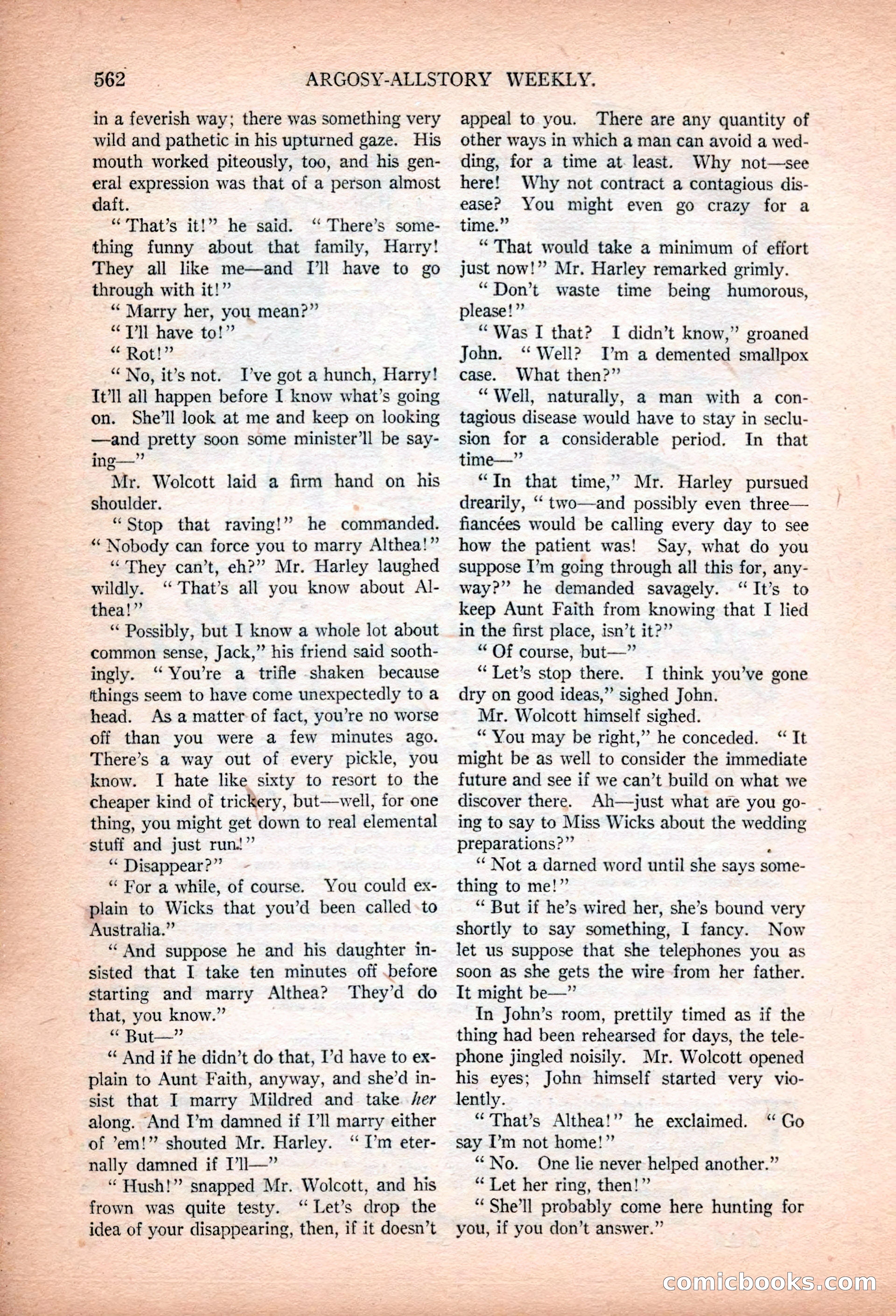Argosy All-Story Weekly, January 13, 1923 — page 100 of 184