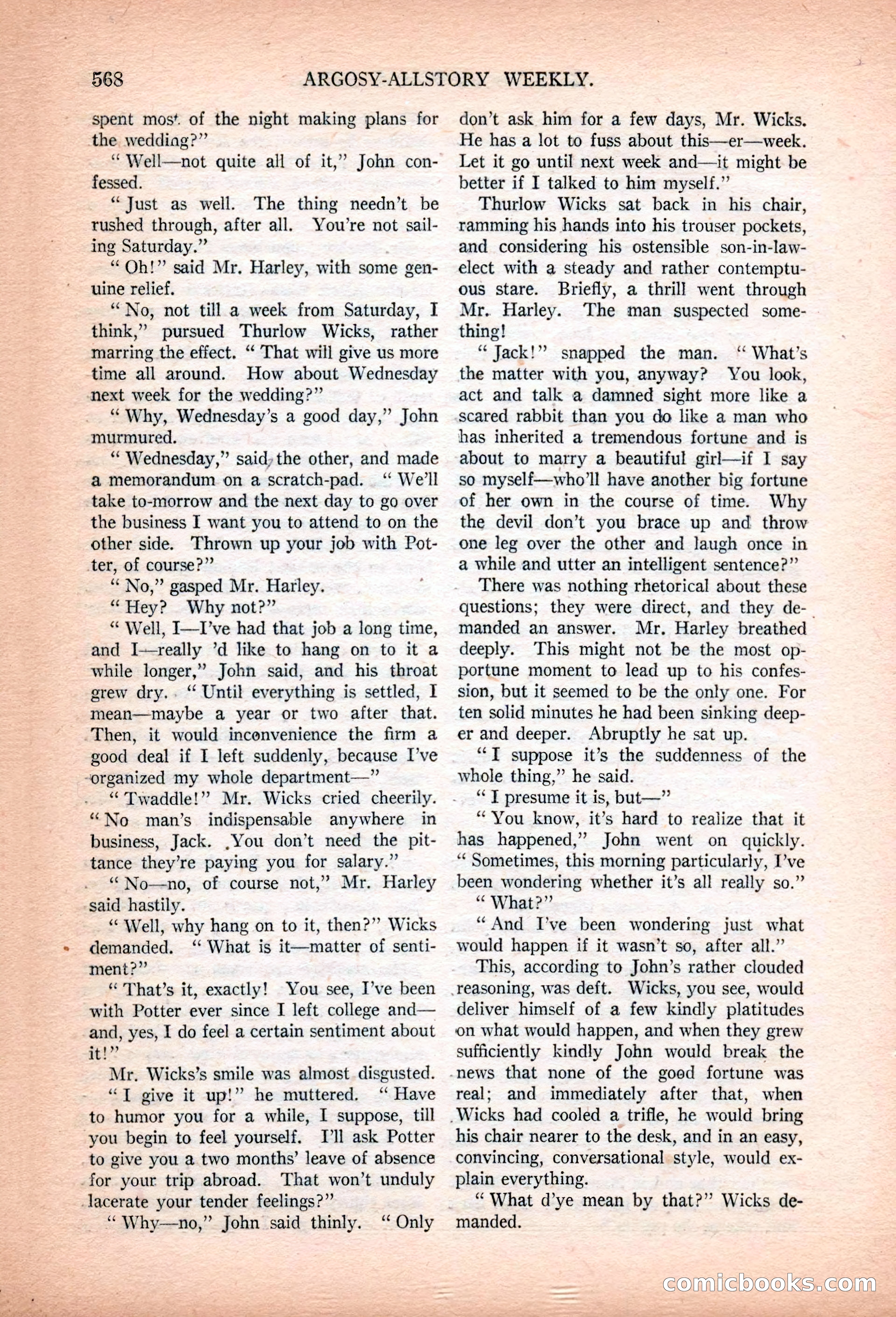Argosy All-Story Weekly, January 13, 1923 — page 106 of 184