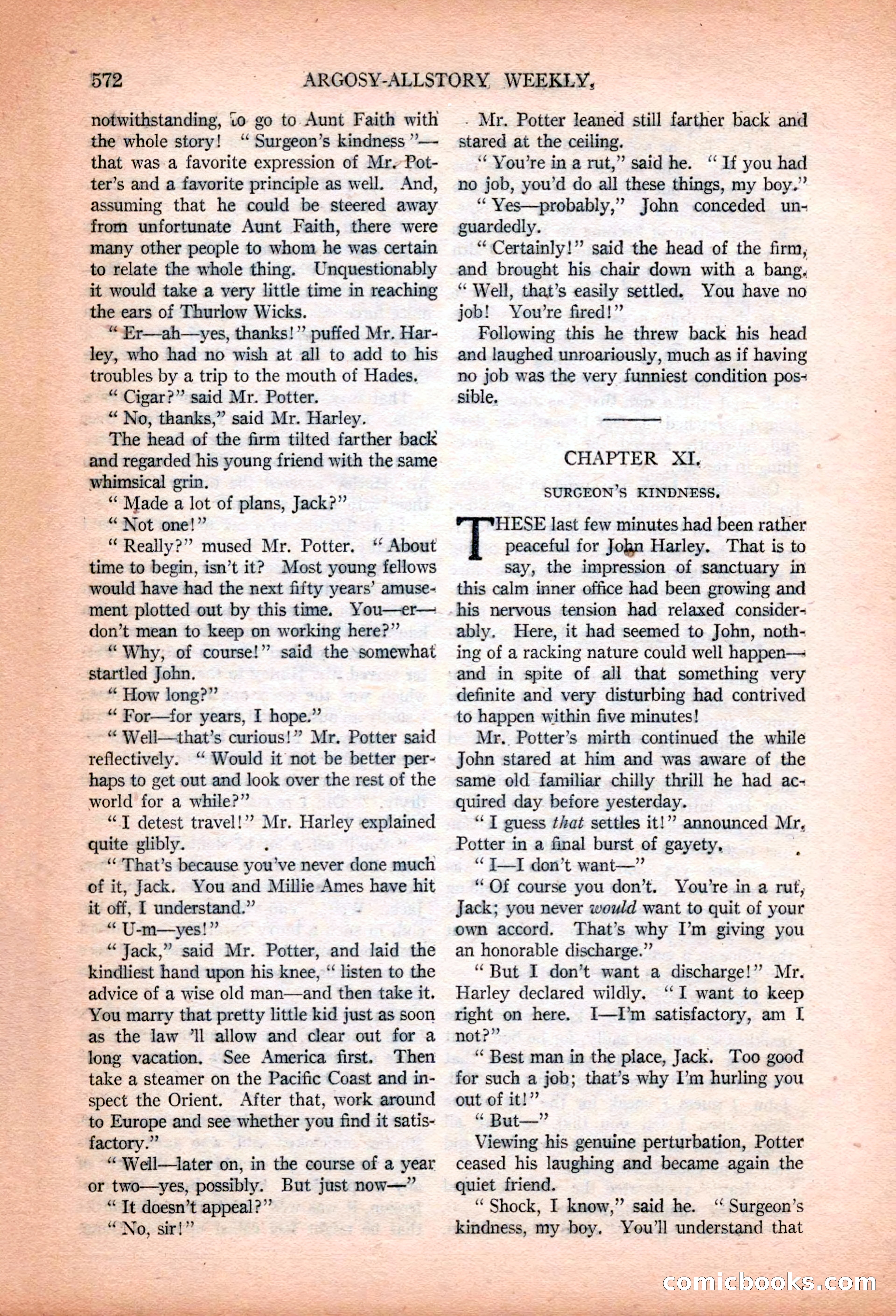 Argosy All-Story Weekly, January 13, 1923 — page 110 of 184