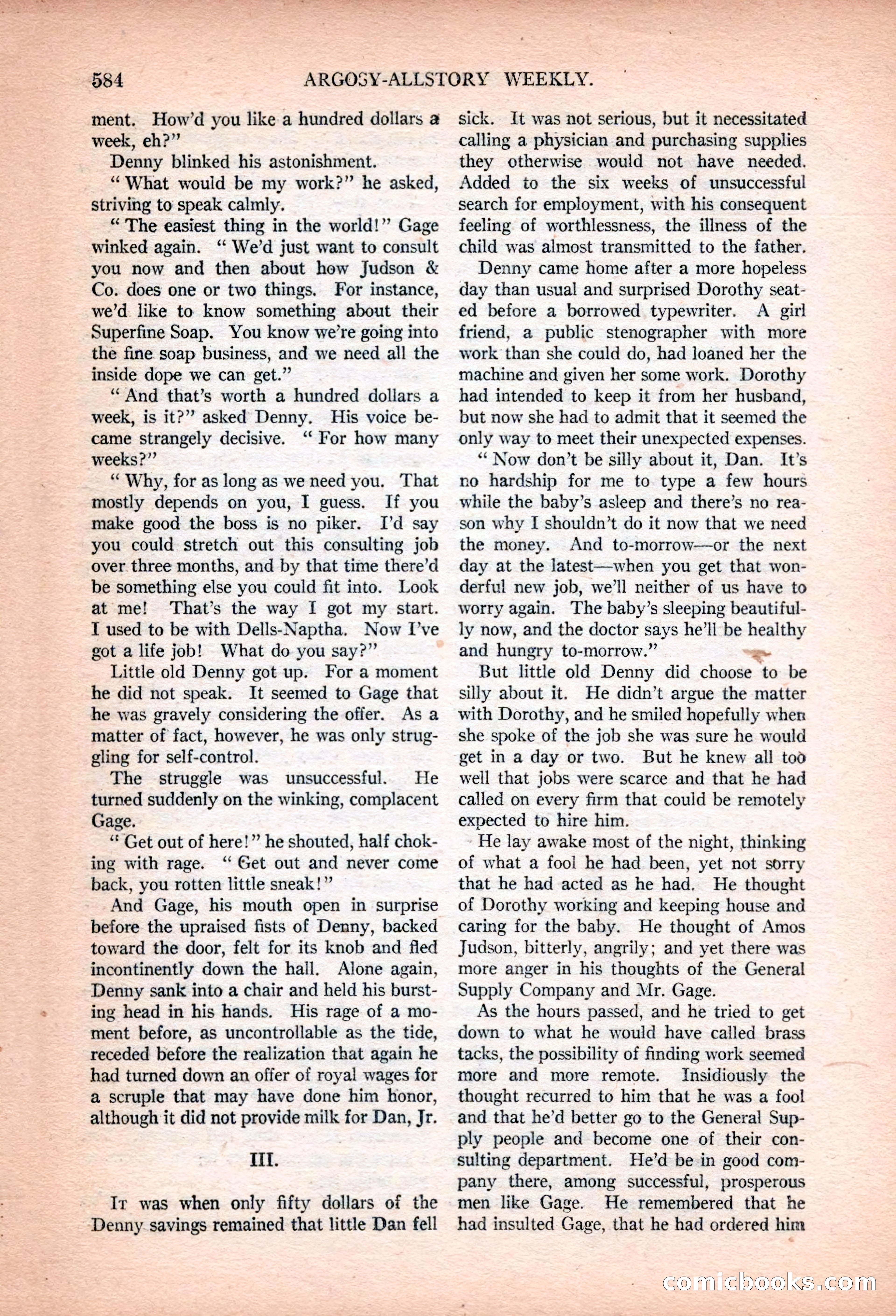 Argosy All-Story Weekly, January 13, 1923 — page 122 of 184