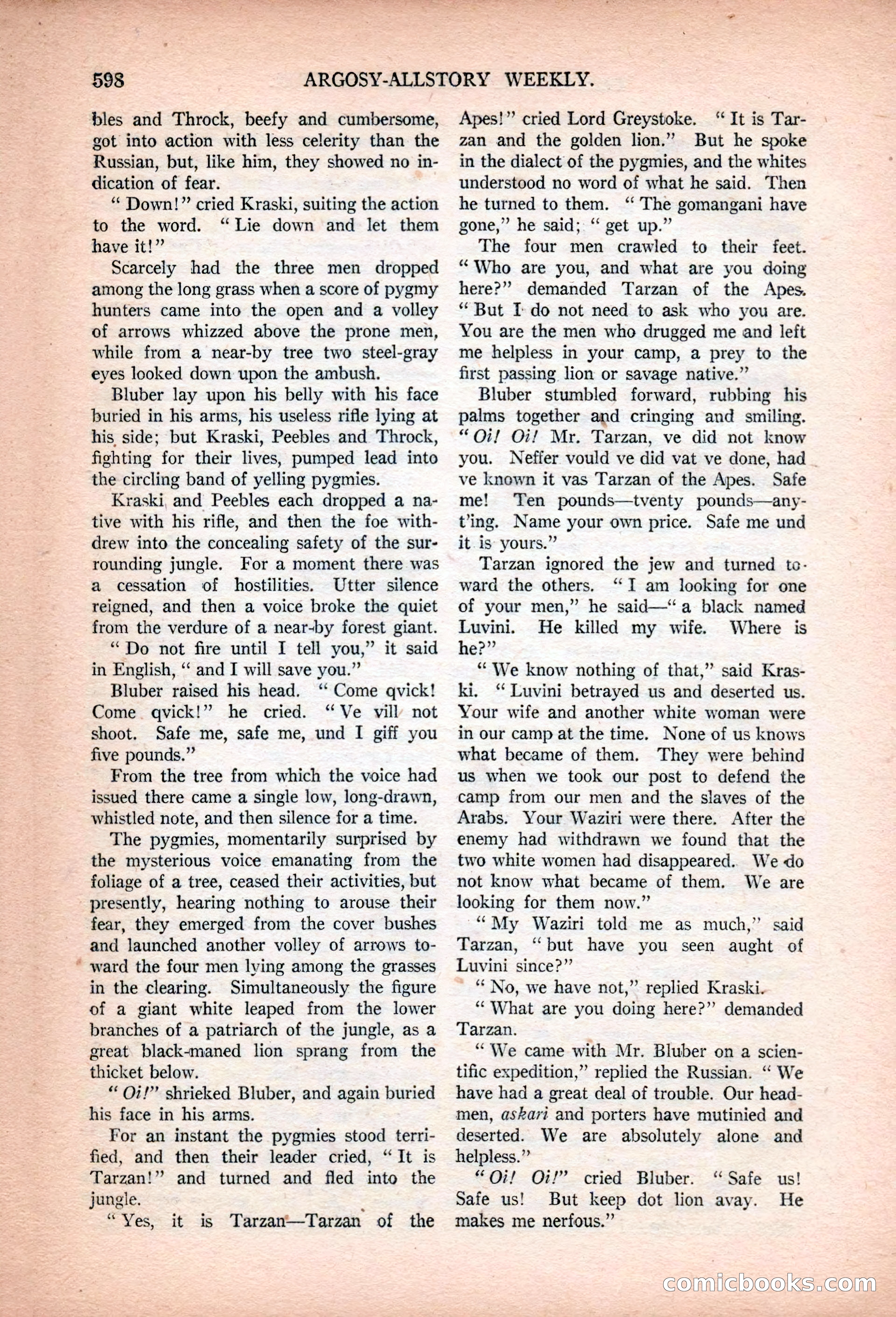 Argosy All-Story Weekly, January 13, 1923 — page 136 of 184