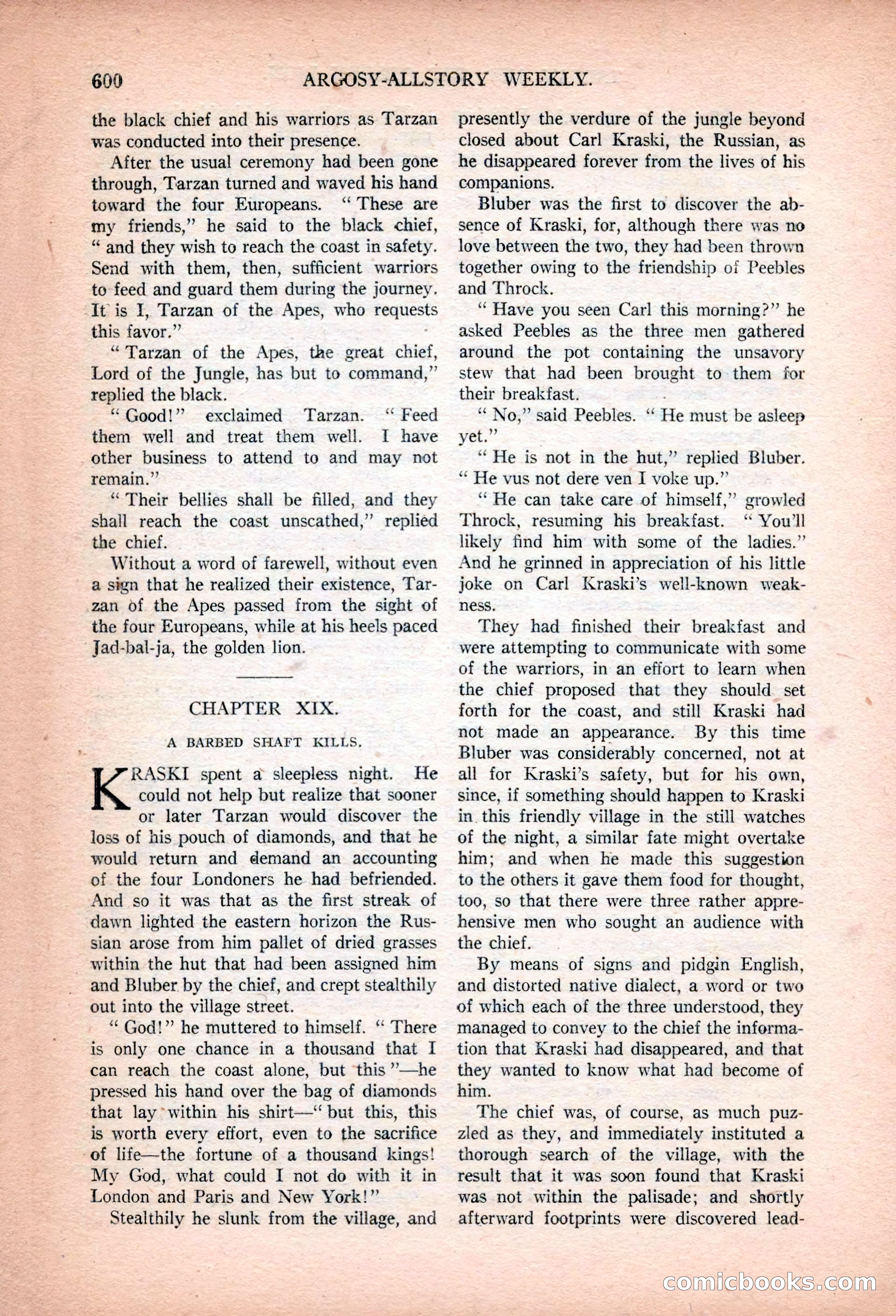 Argosy All-Story Weekly, January 13, 1923 — page 138 of 184