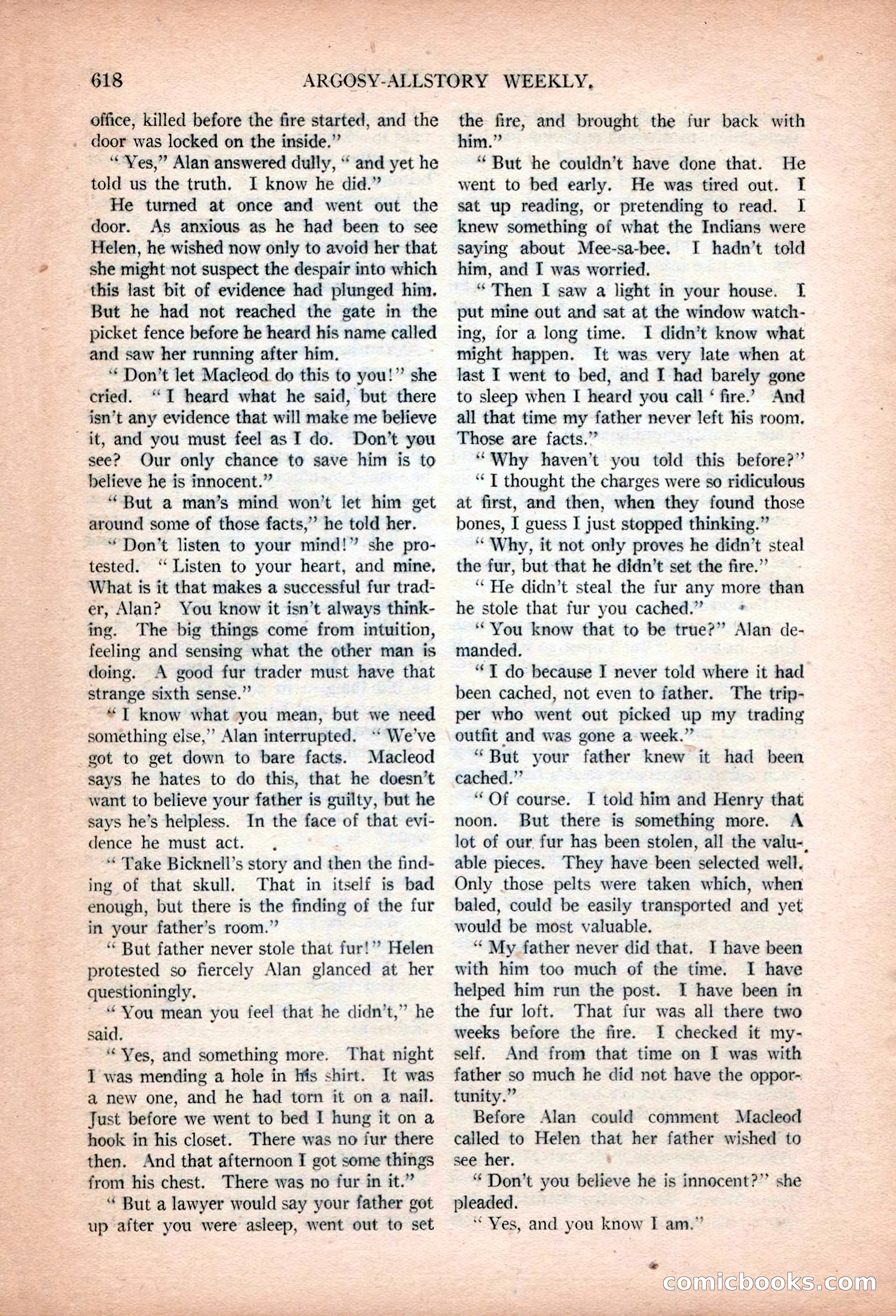 Argosy All-Story Weekly, January 13, 1923 — page 156 of 184