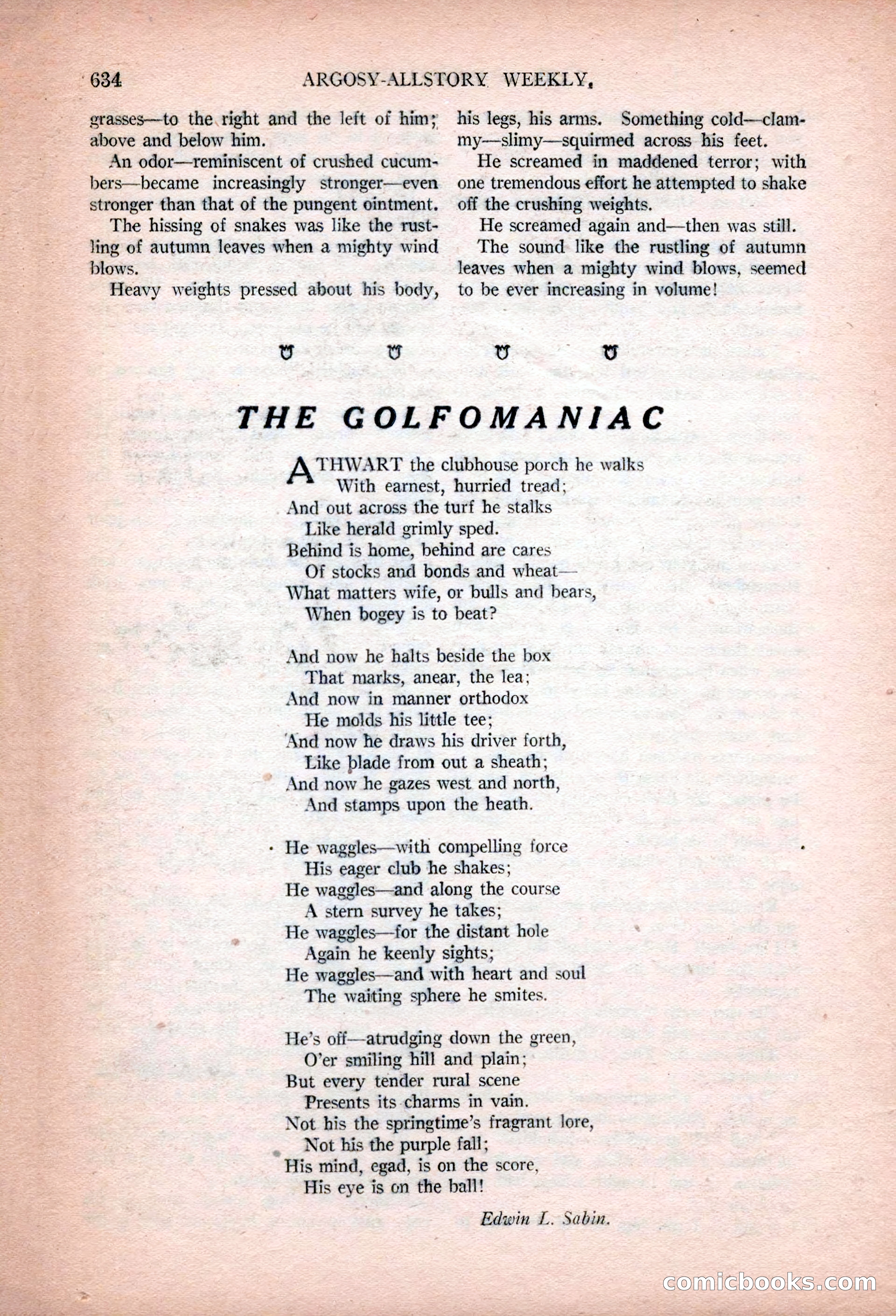 Argosy All-Story Weekly, January 13, 1923 — page 172 of 184