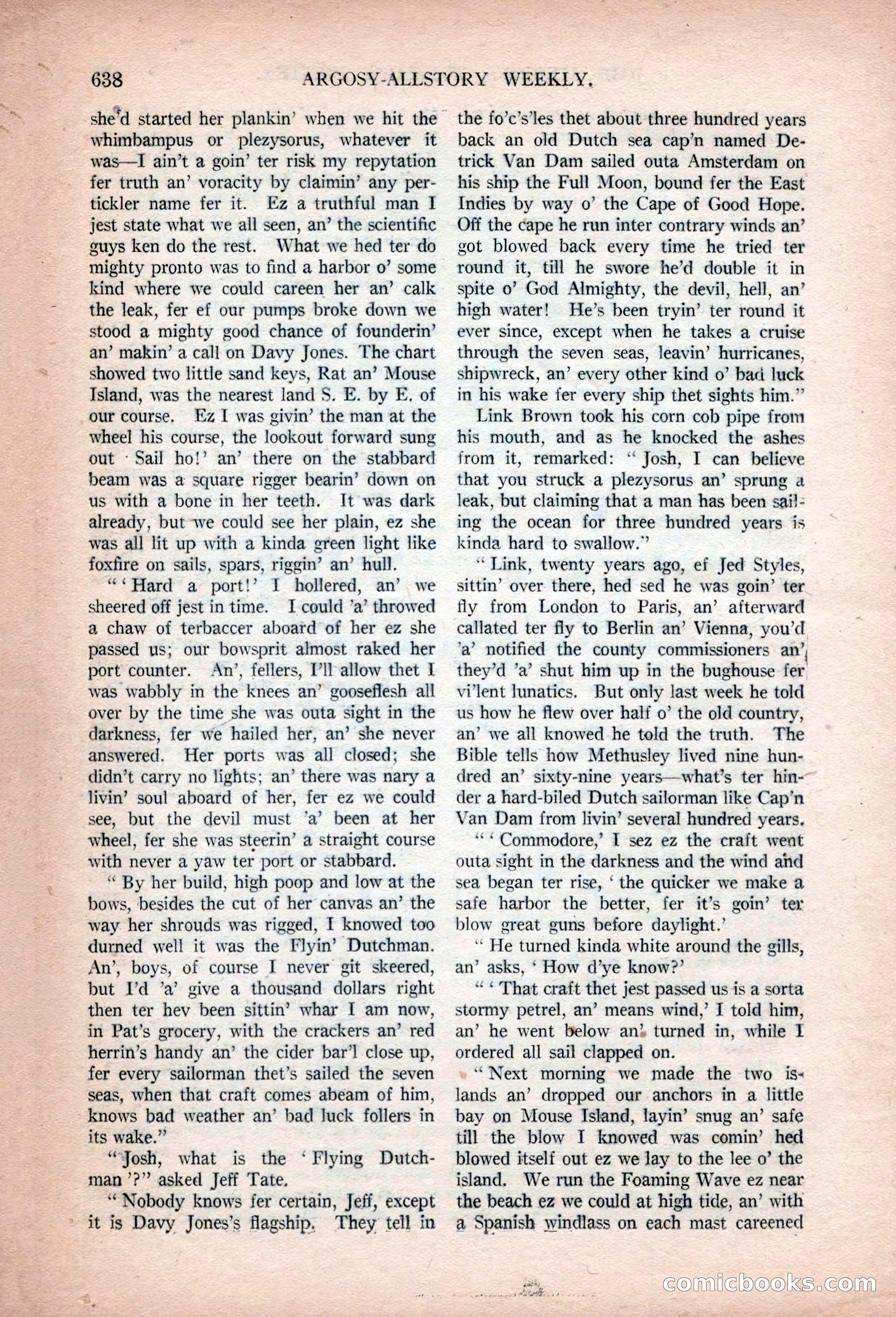 Argosy All-Story Weekly, January 13, 1923 — page 176 of 184