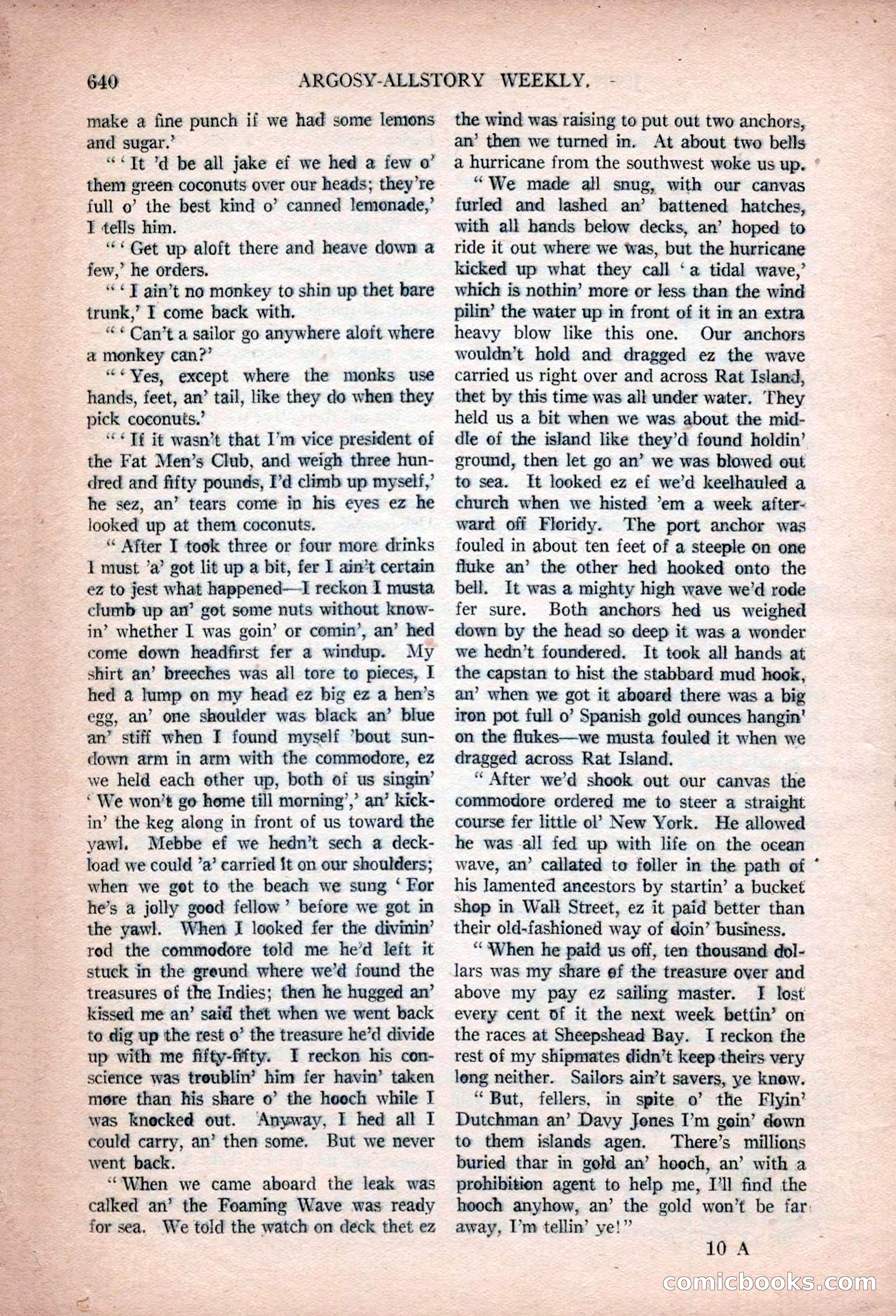 Argosy All-Story Weekly, January 13, 1923 — page 178 of 184