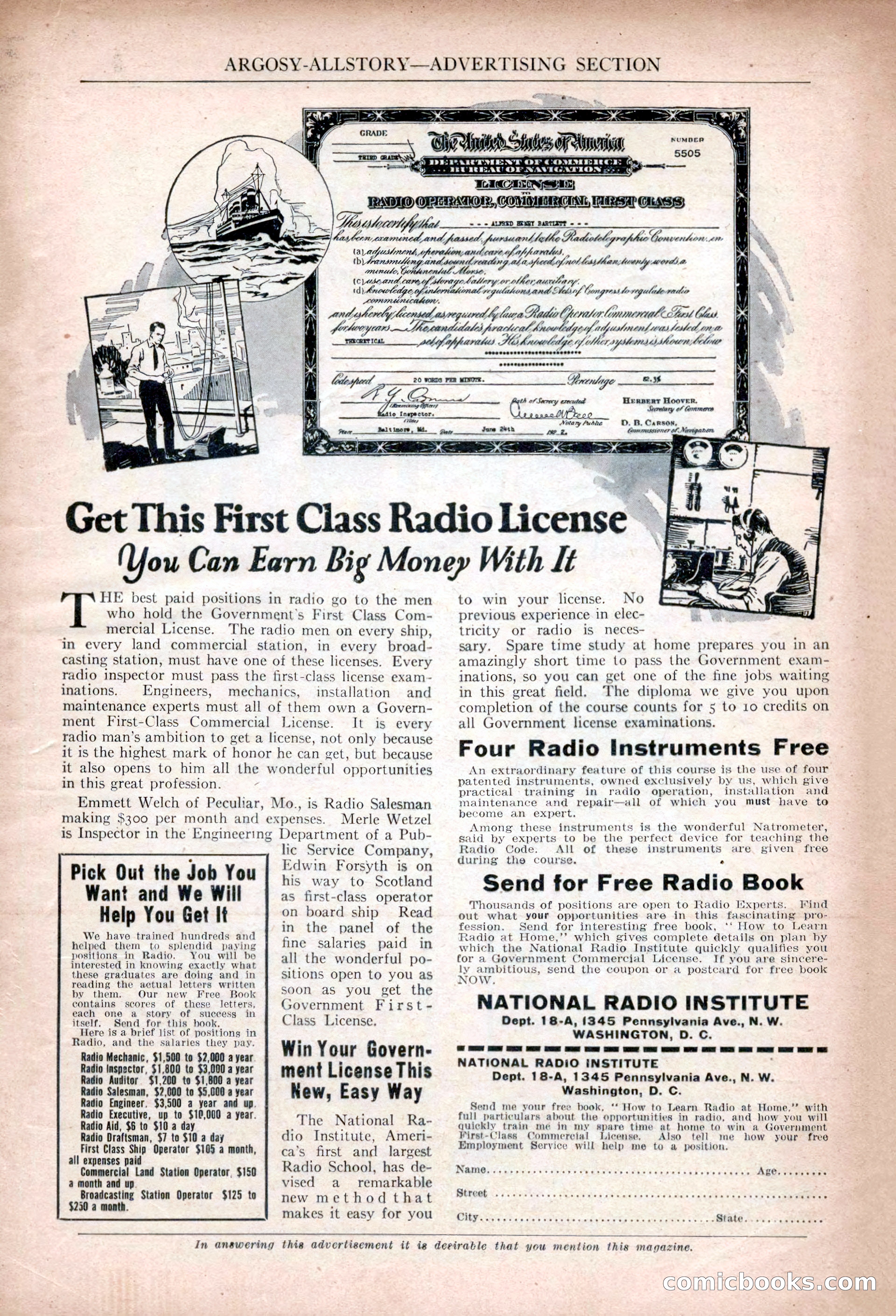 Argosy All-Story Weekly, January 13, 1923 — page 179 of 184