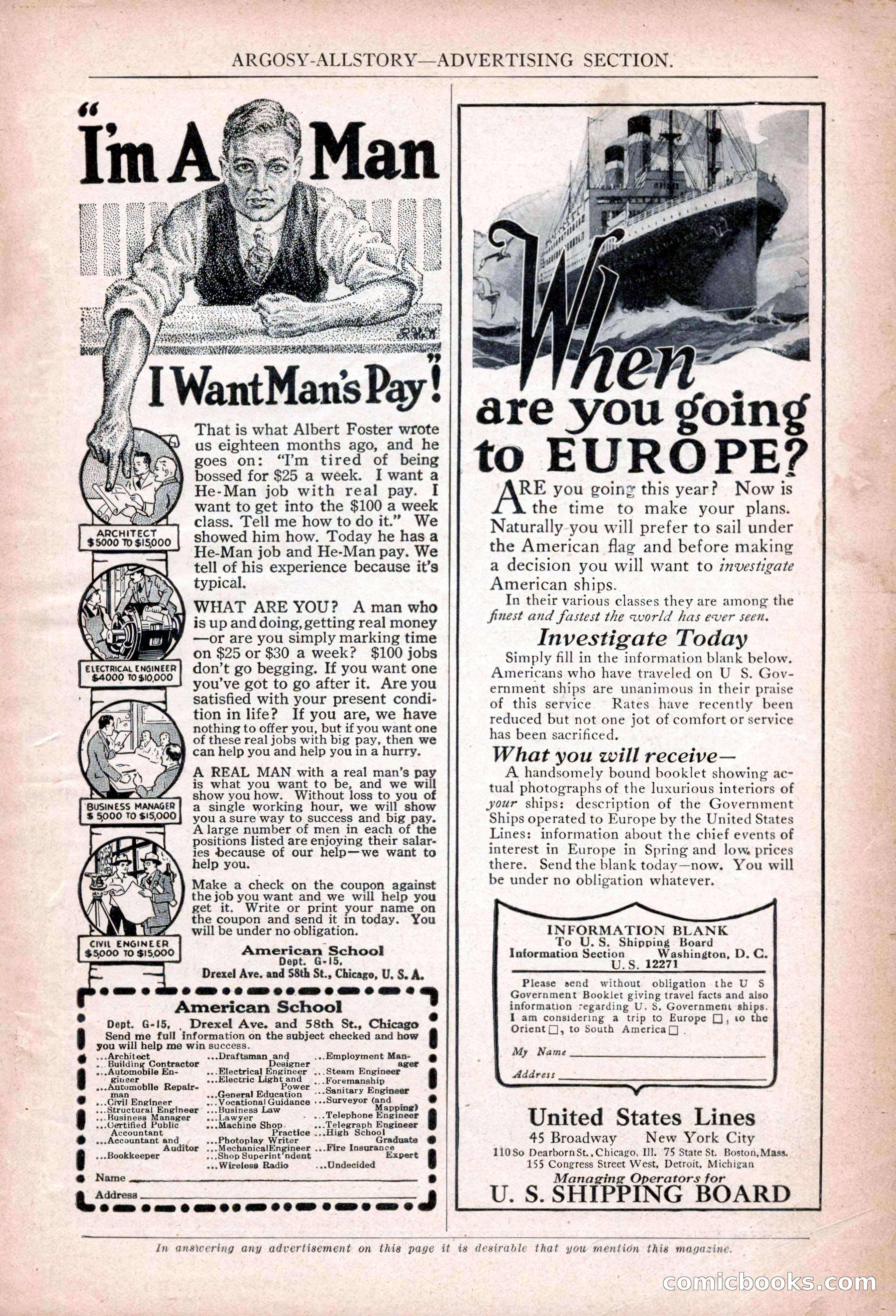 Argosy All-Story Weekly, January 13, 1923 — page 181 of 184