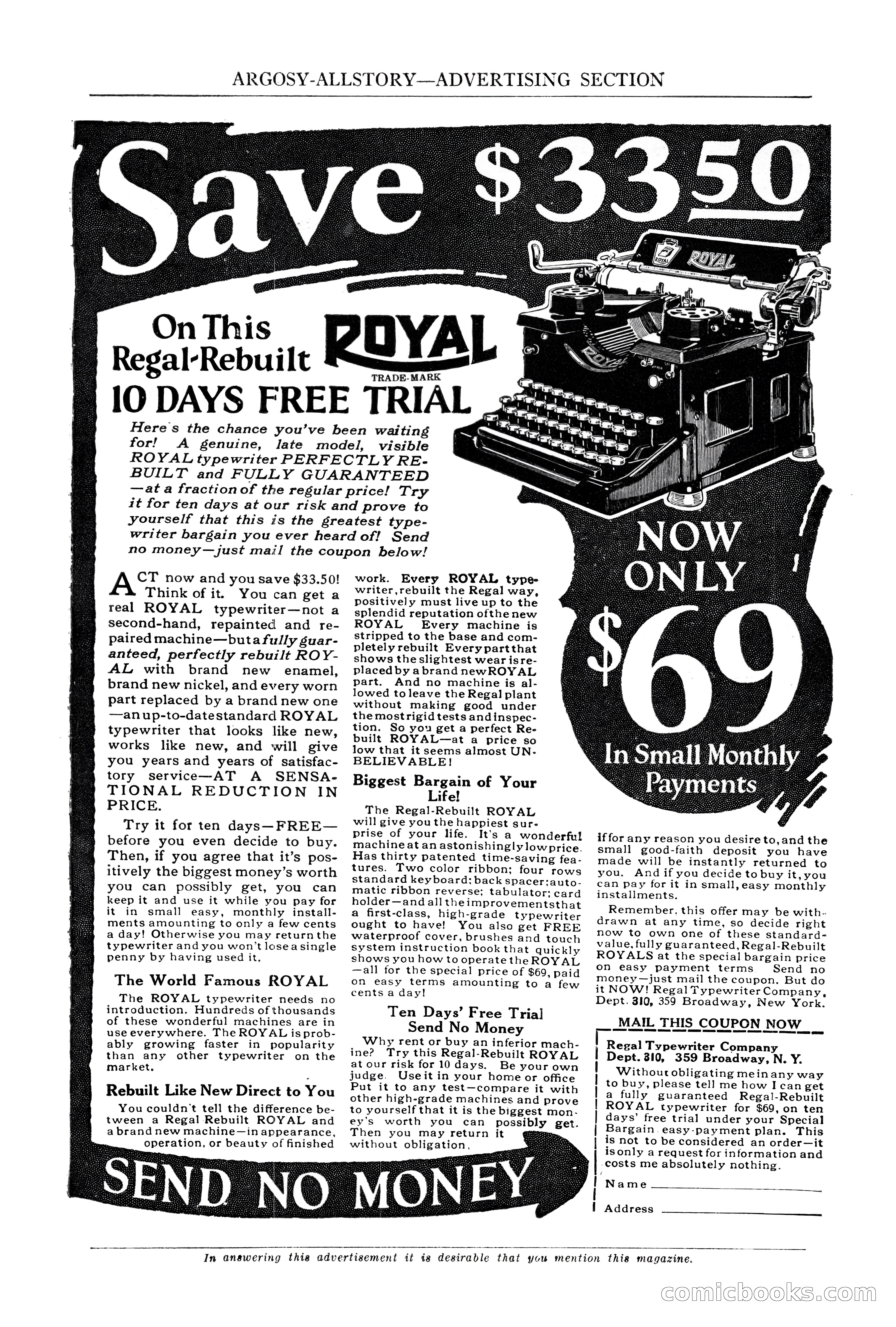 Argosy All-Story Weekly, October 6, 1923 — page 13 of 196
