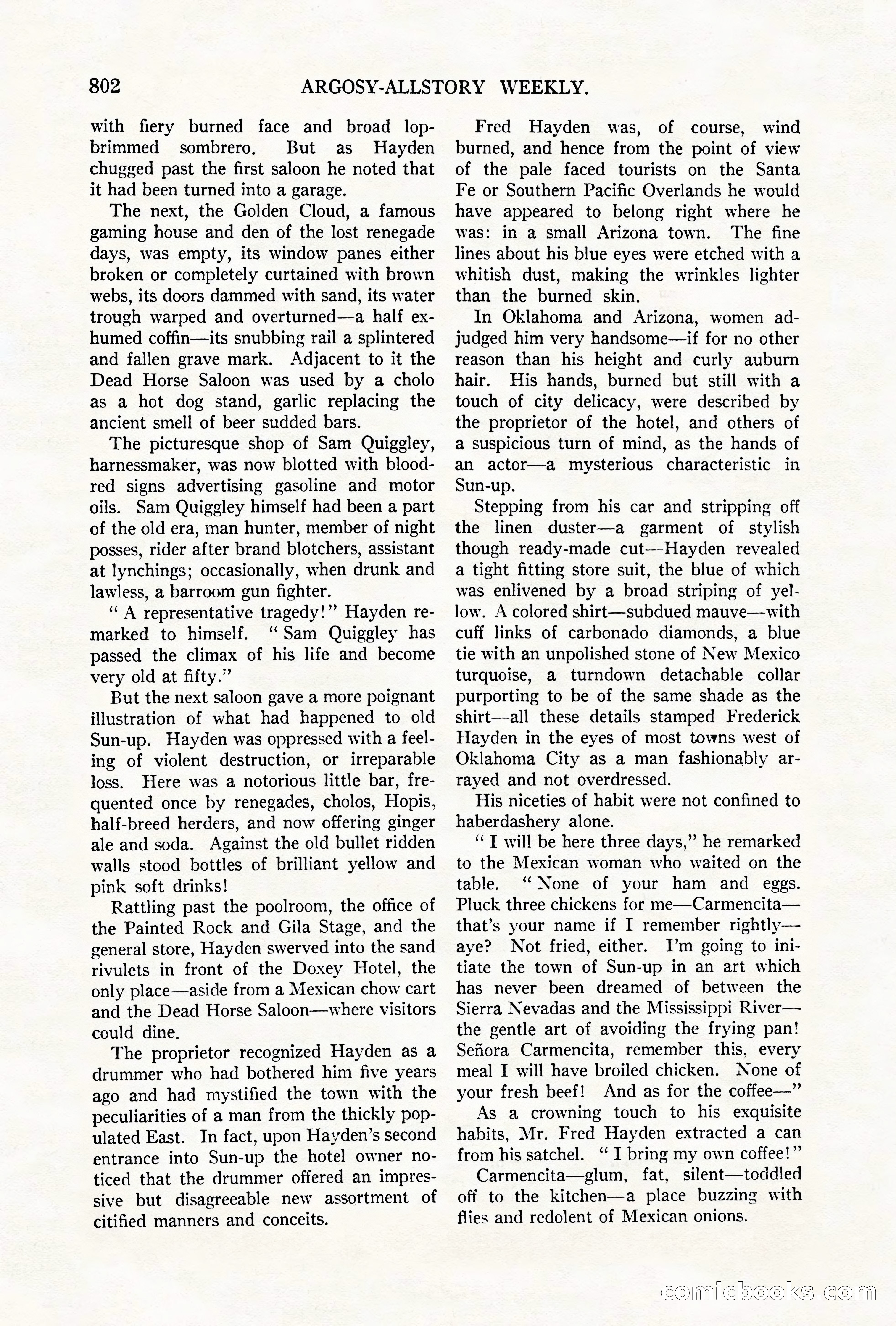 Argosy All-Story Weekly, October 6, 1923 — page 20 of 196