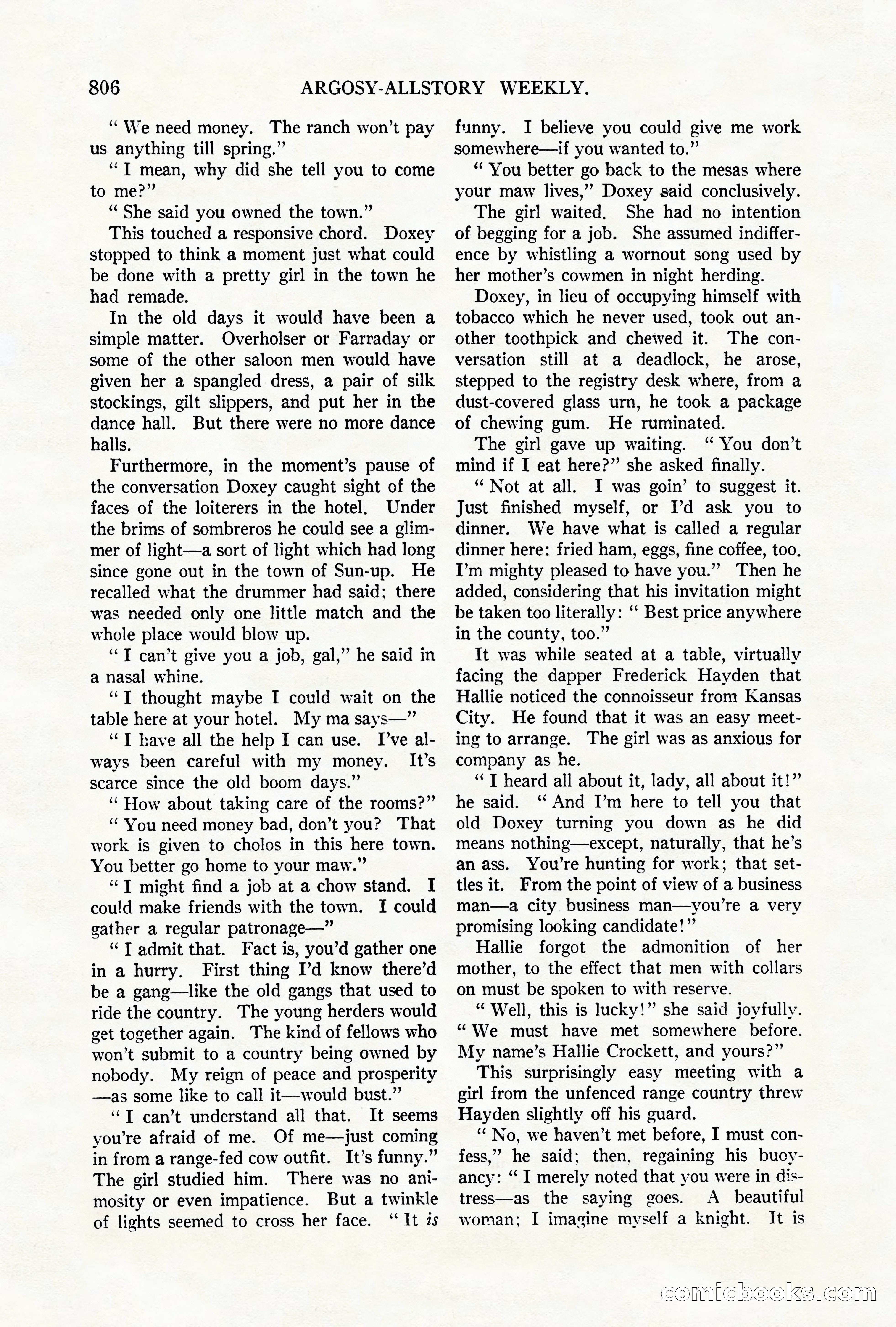 Argosy All-Story Weekly, October 6, 1923 — page 24 of 196