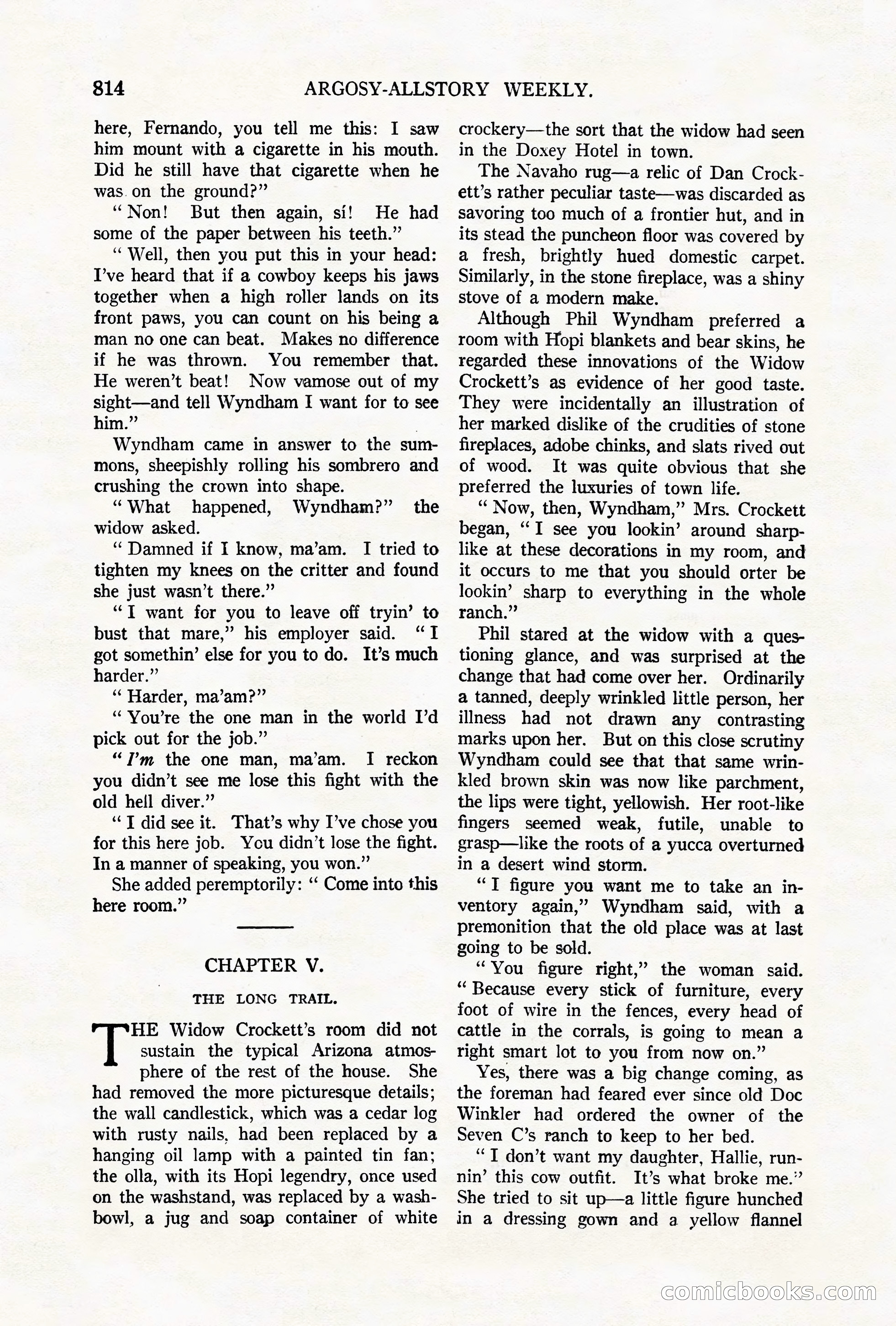 Argosy All-Story Weekly, October 6, 1923 — page 32 of 196