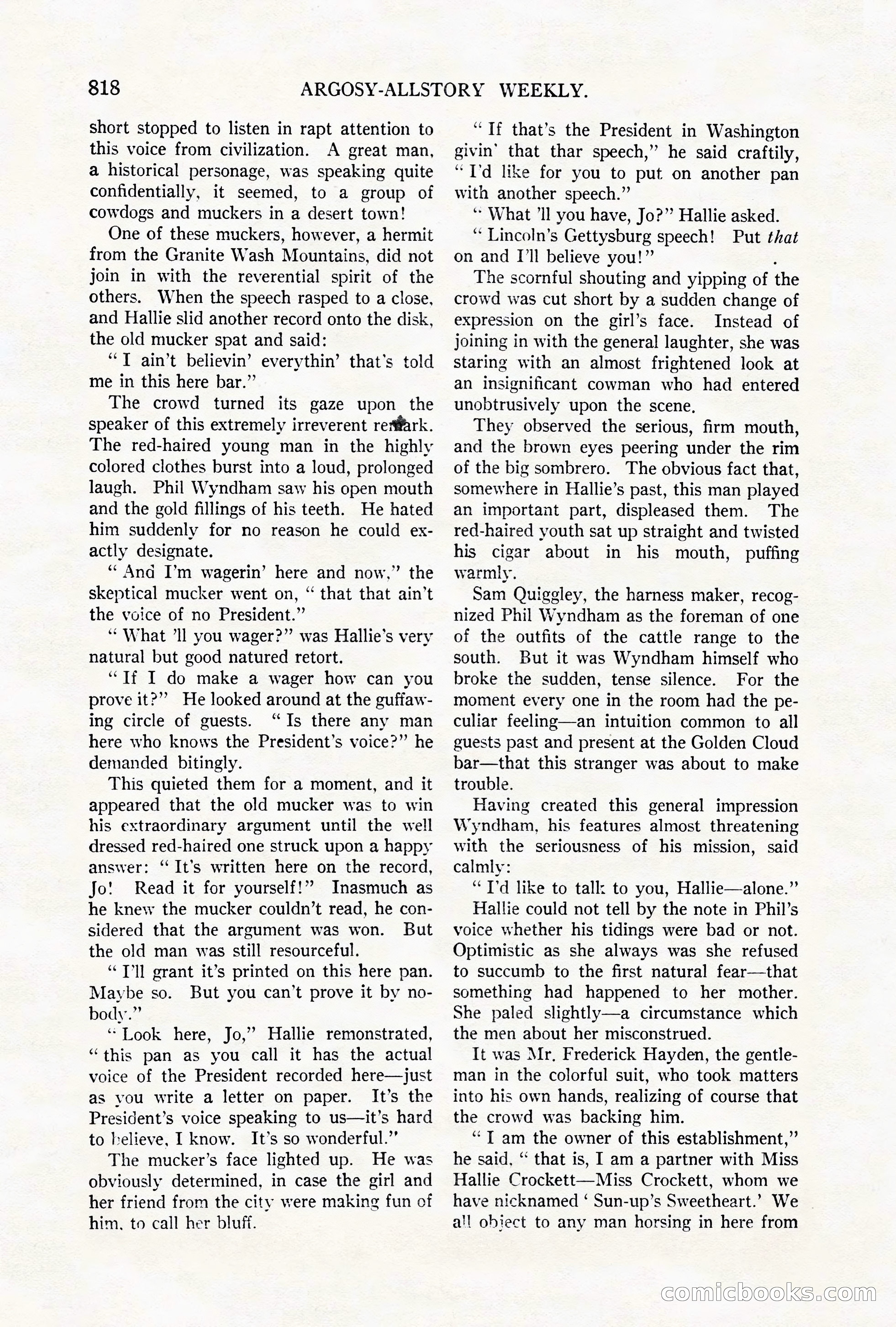 Argosy All-Story Weekly, October 6, 1923 — page 36 of 196