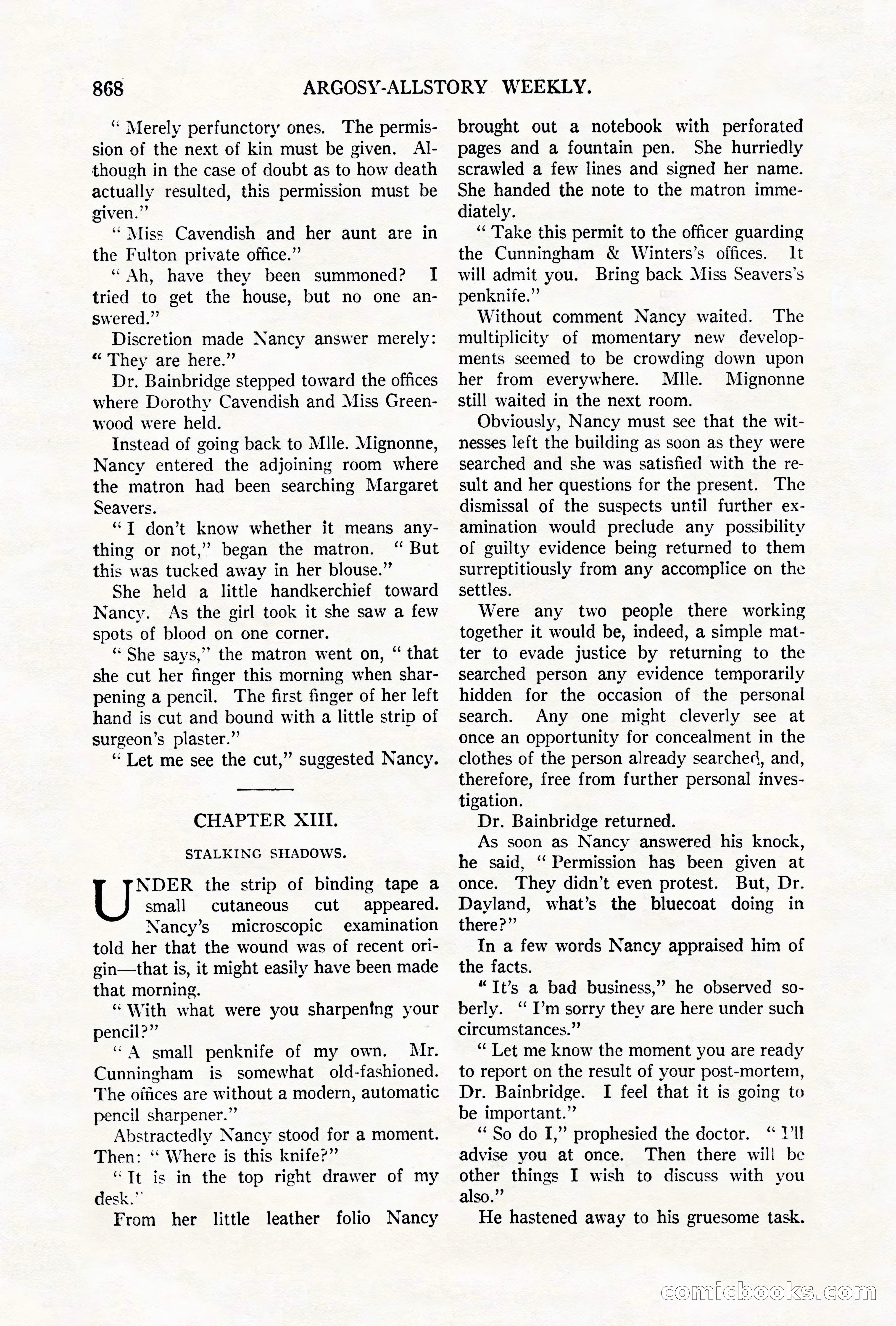 Argosy All-Story Weekly, October 6, 1923 — page 86 of 196