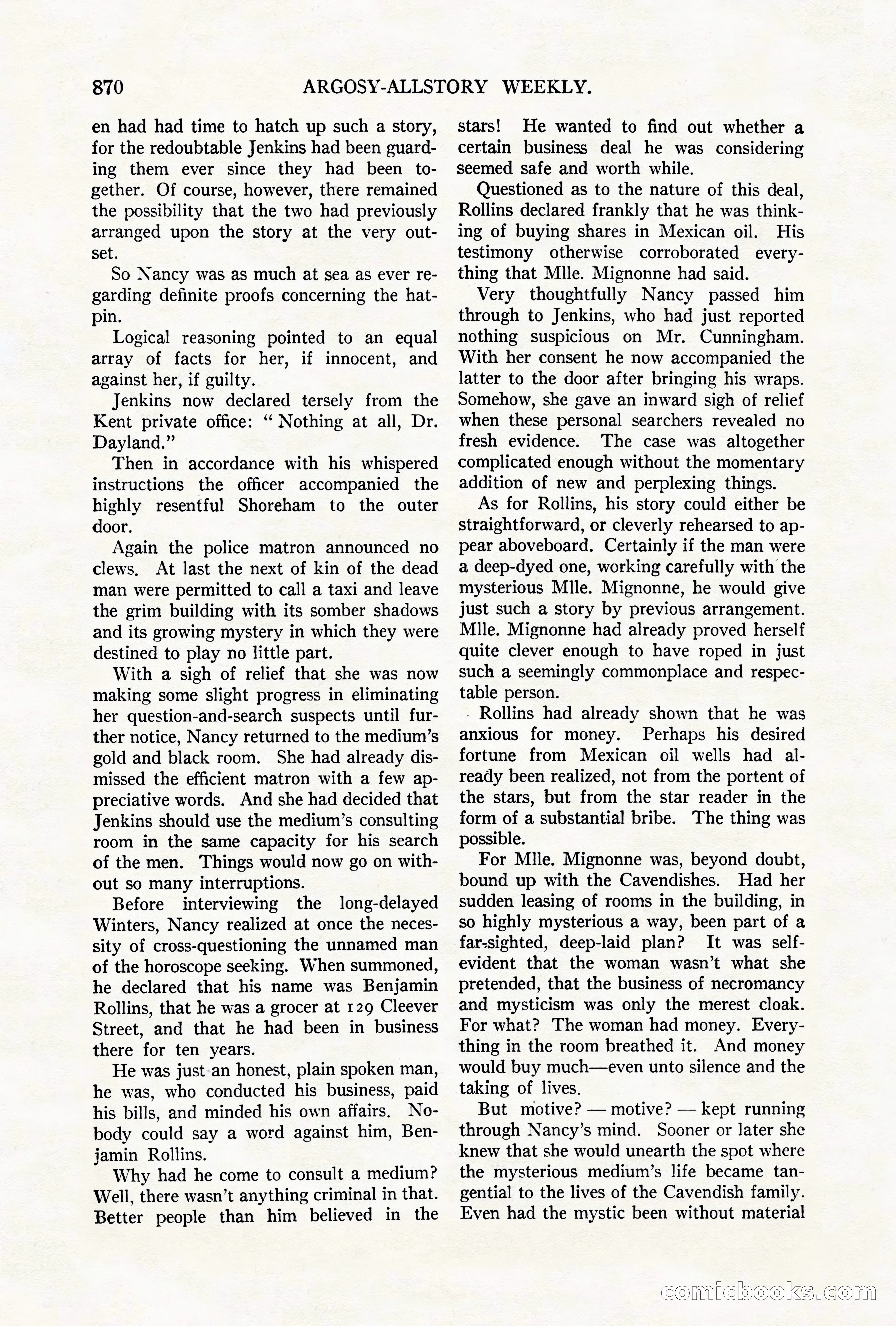 Argosy All-Story Weekly, October 6, 1923 — page 88 of 196