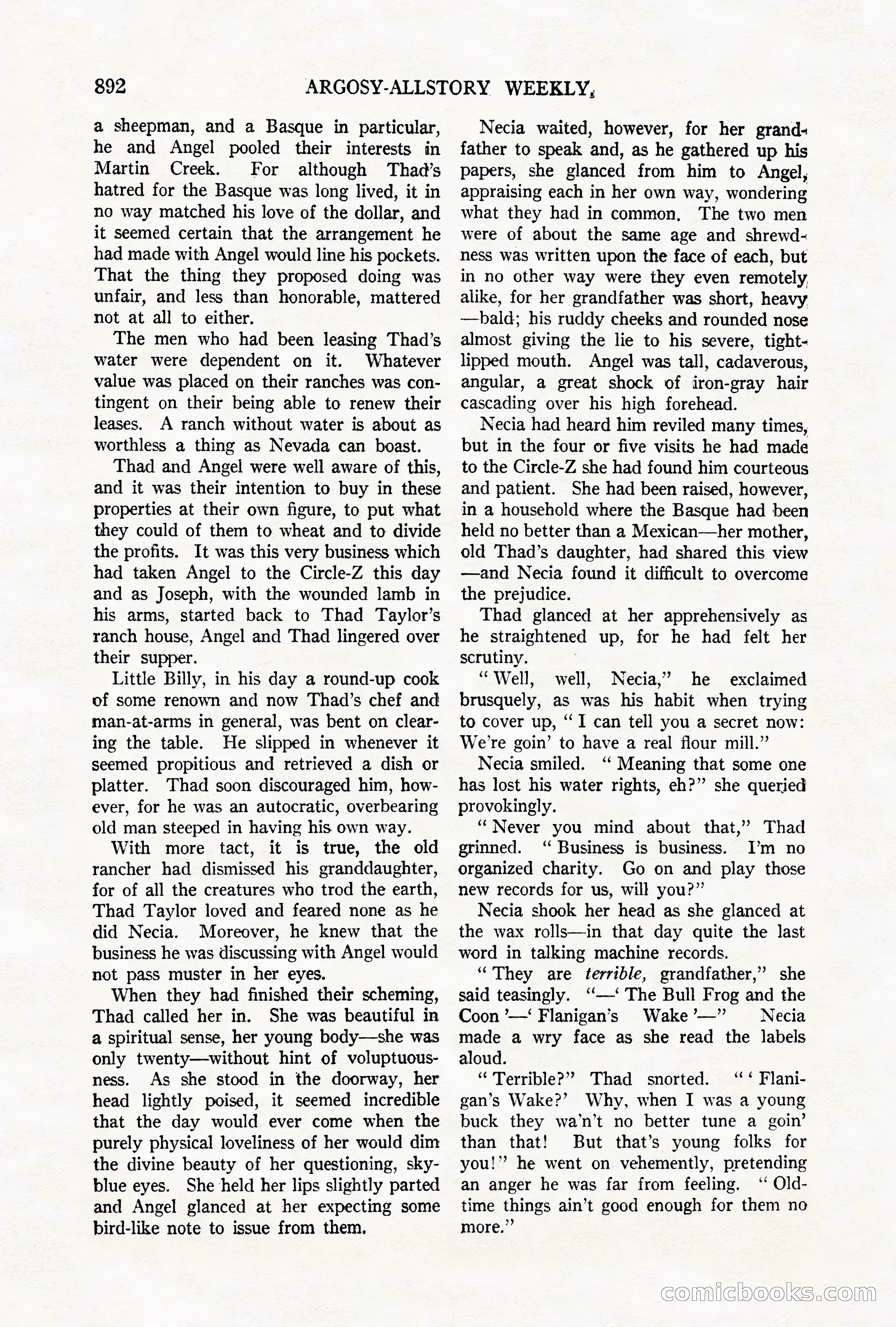 Argosy All-Story Weekly, October 6, 1923 — page 110 of 196