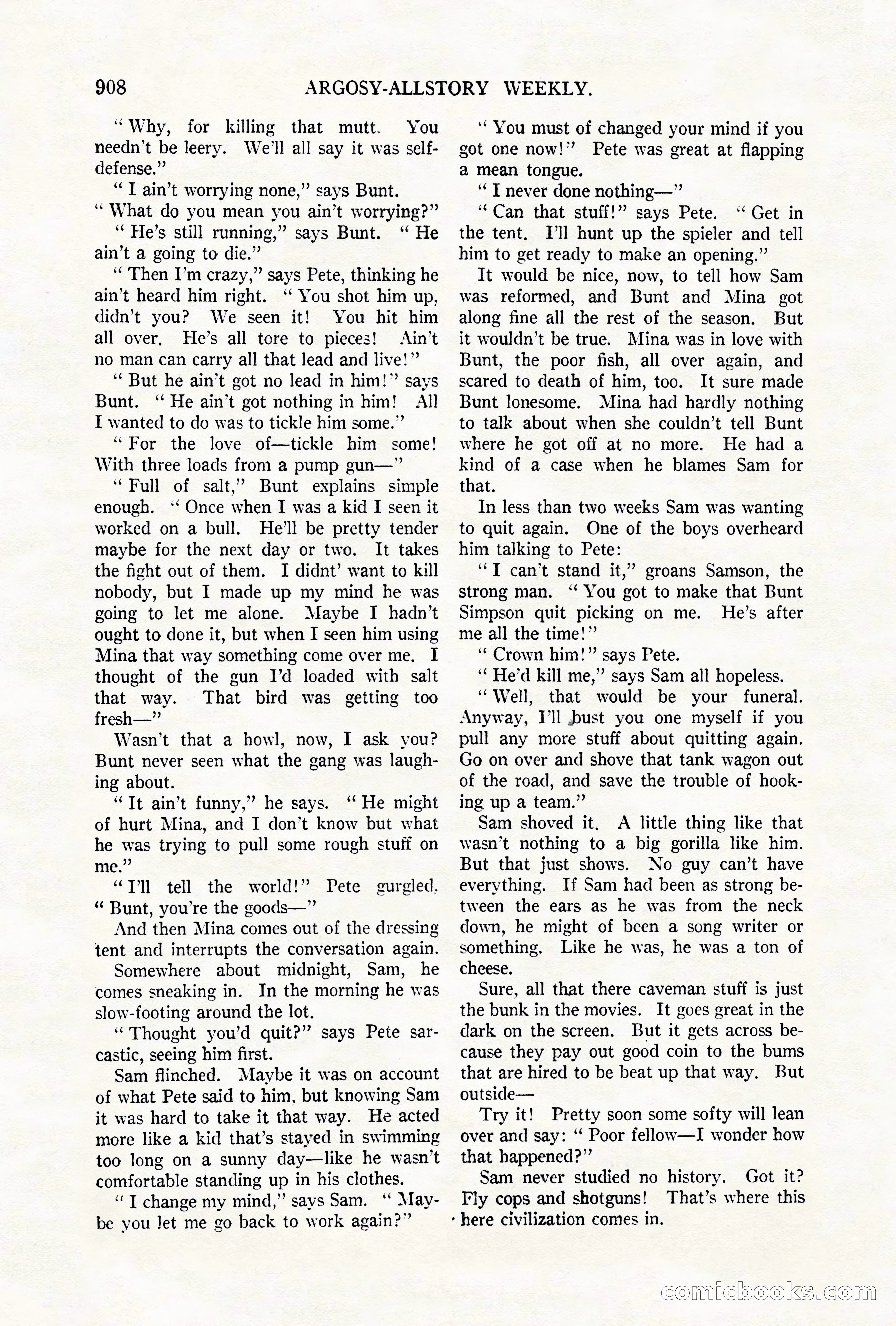Argosy All-Story Weekly, October 6, 1923 — page 126 of 196