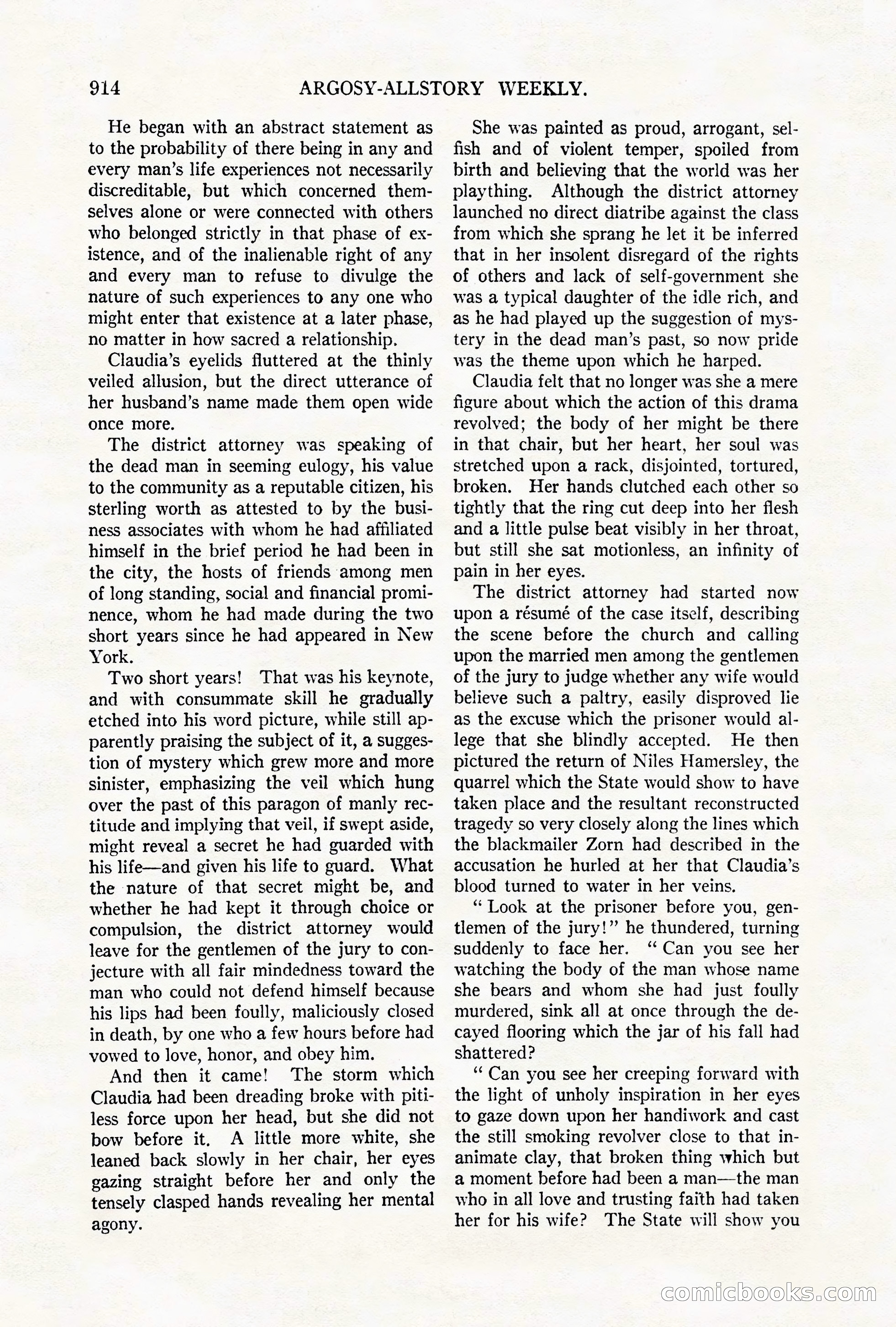 Argosy All-Story Weekly, October 6, 1923 — page 132 of 196