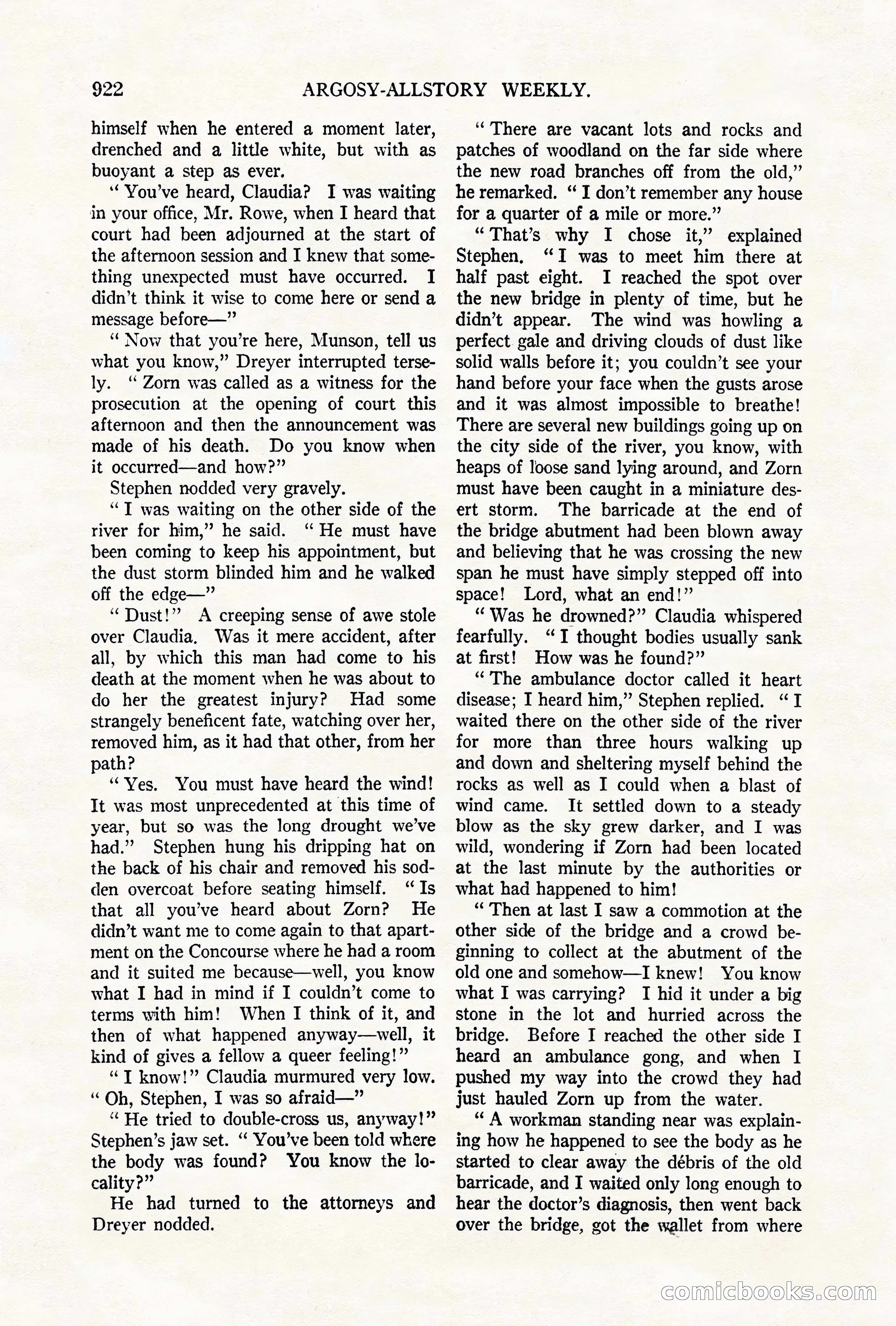 Argosy All-Story Weekly, October 6, 1923 — page 140 of 196