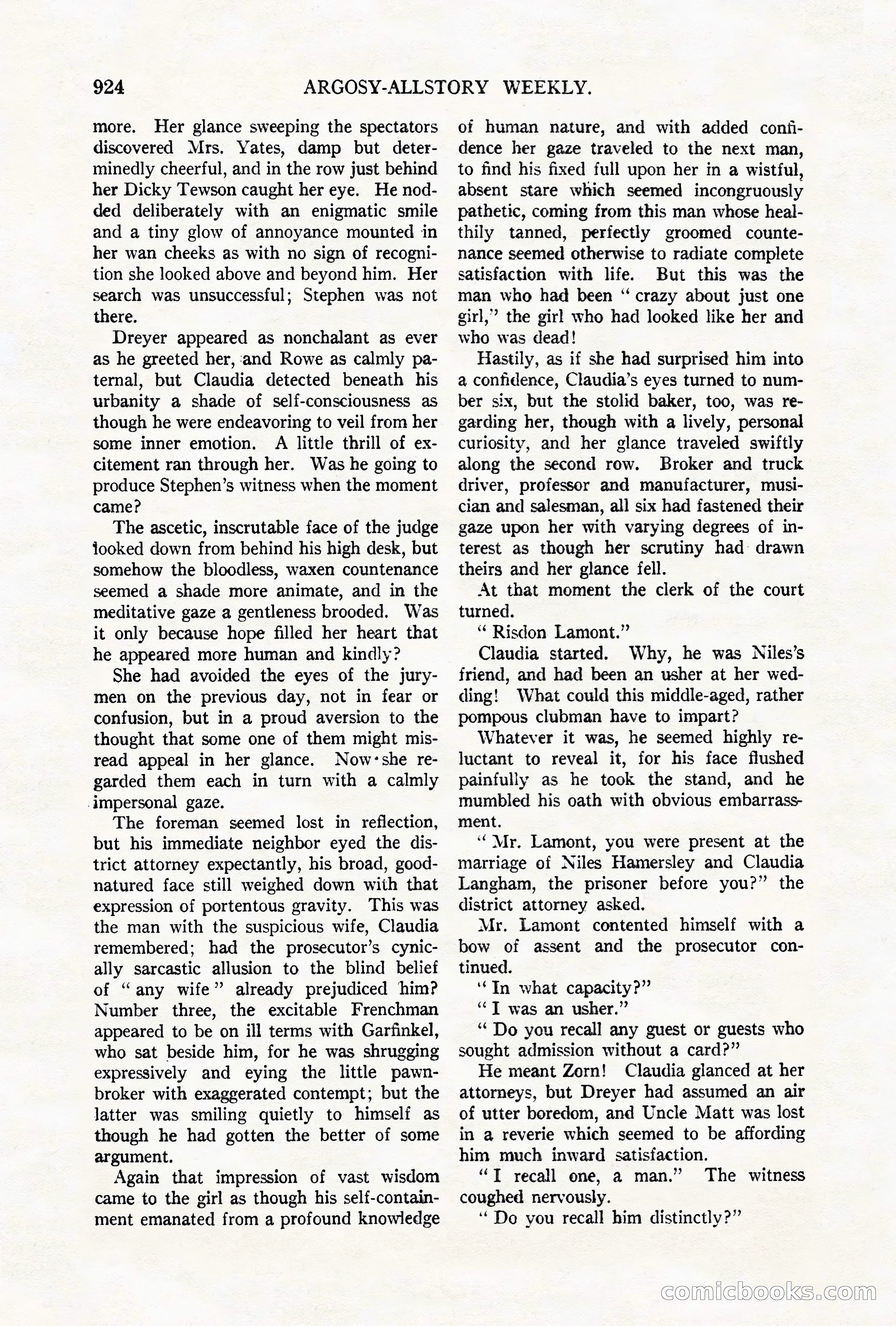 Argosy All-Story Weekly, October 6, 1923 — page 142 of 196