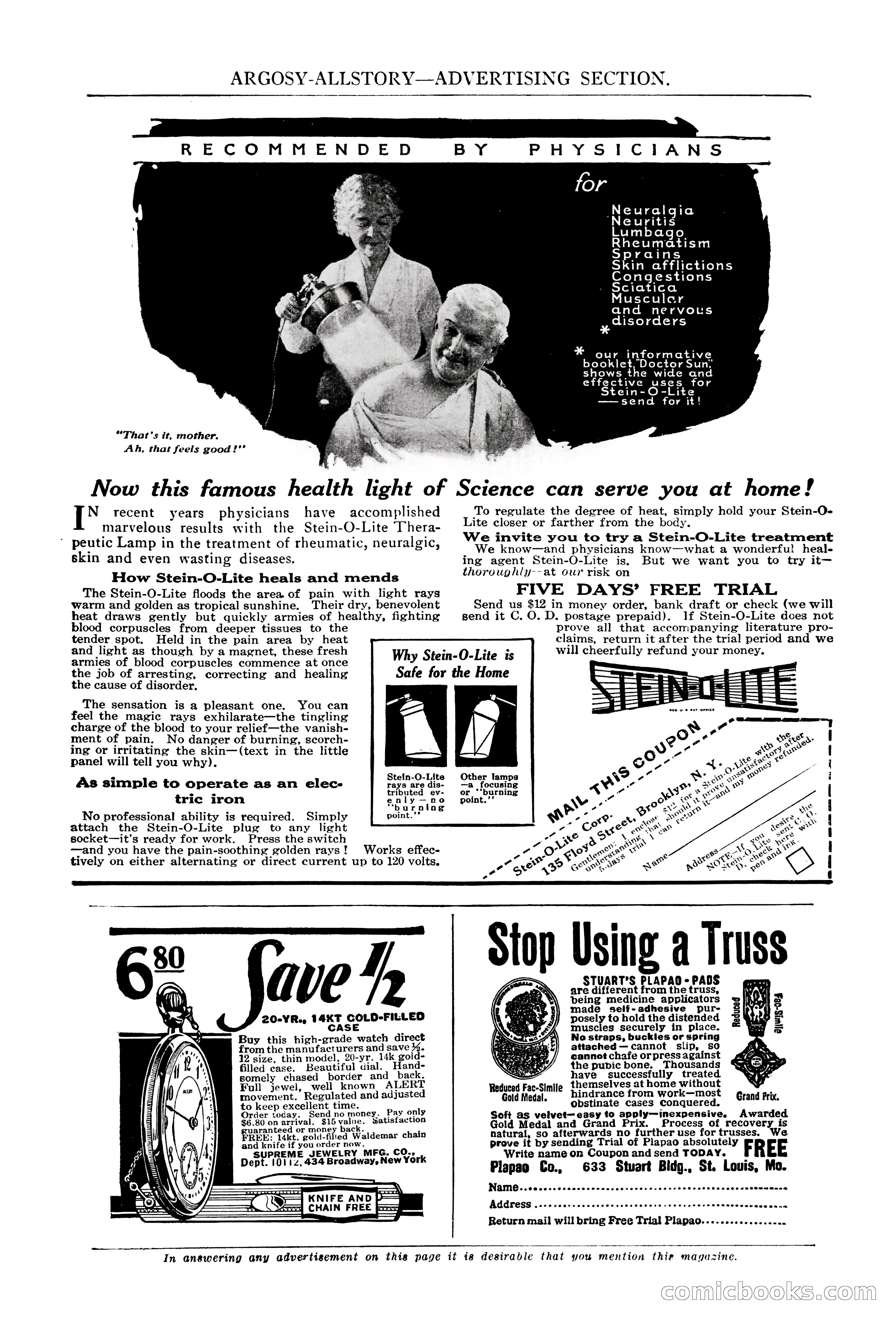 Argosy All-Story Weekly, October 6, 1923 — page 184 of 196
